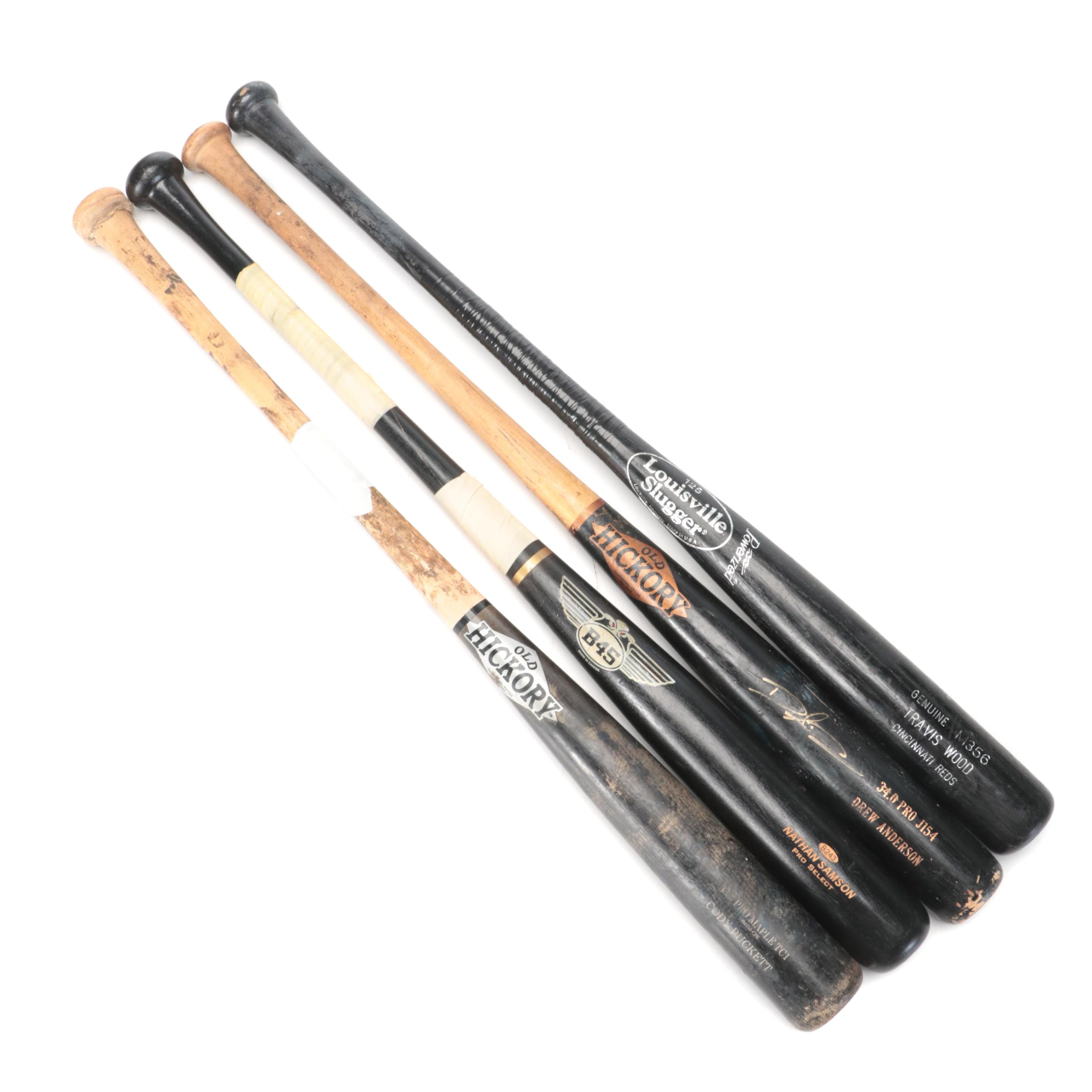 Travis Wood Game Used Bat, Anderson Signed Bat, and More, Cincinnati Reds