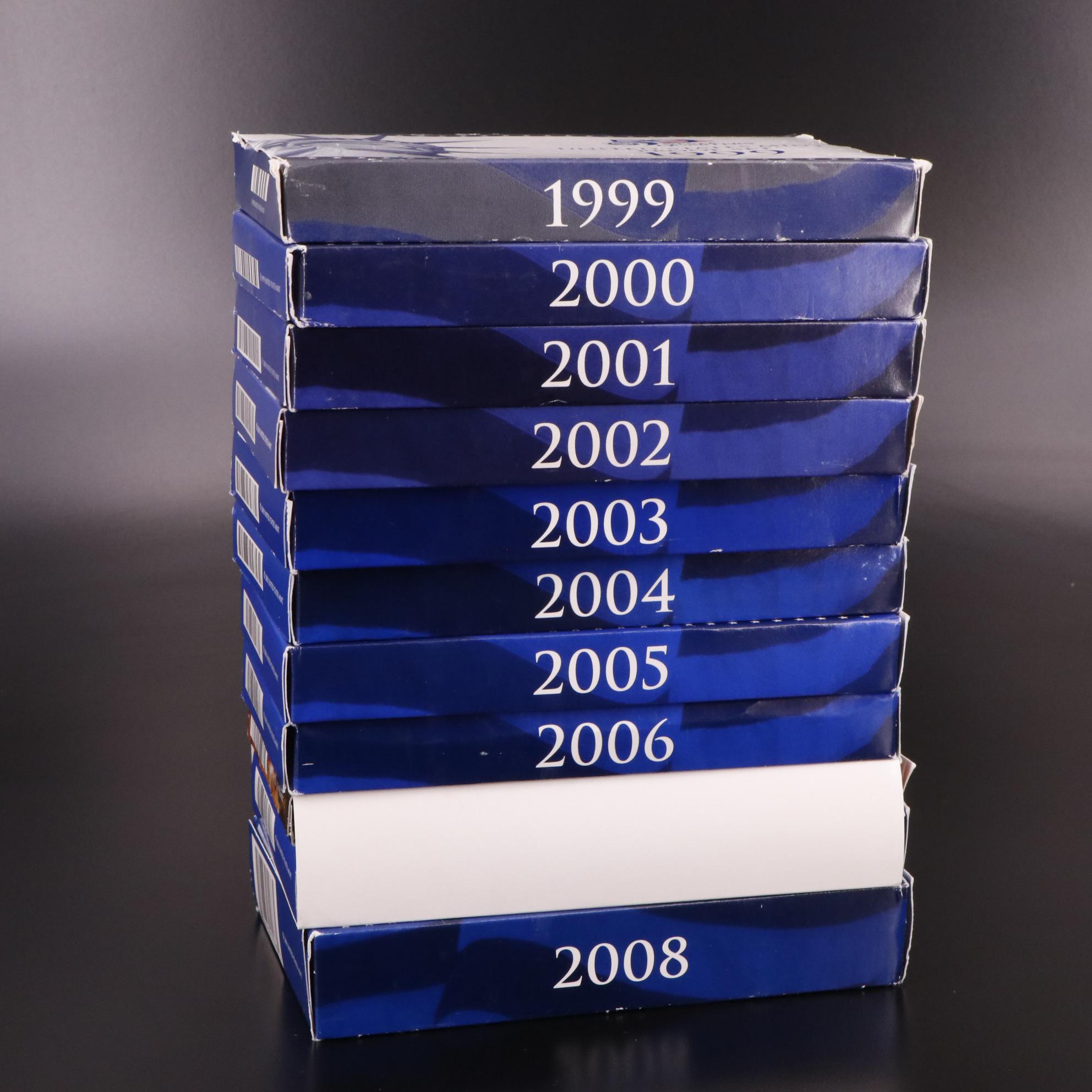 Group of Ten Different Modern United States Proof Sets