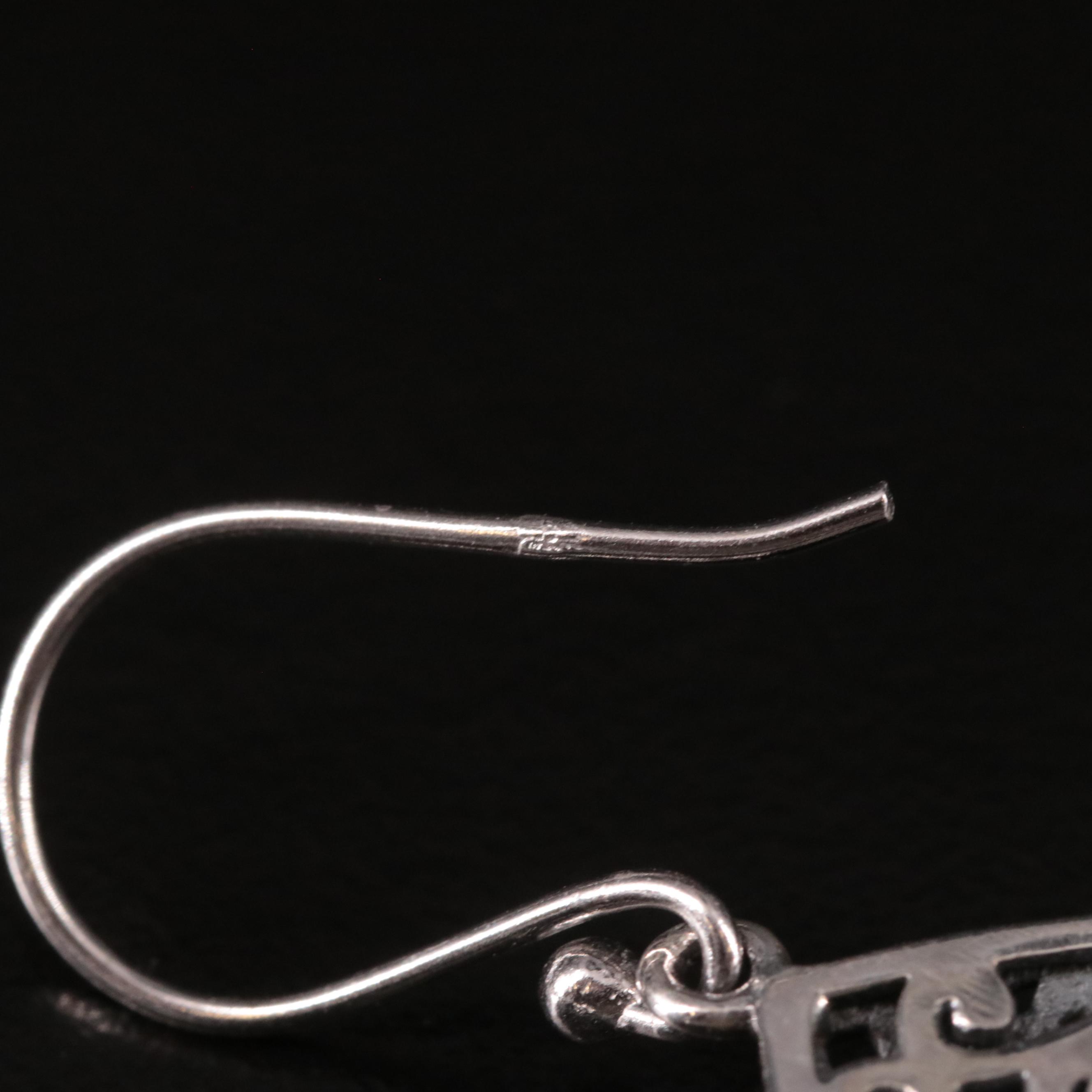 Sterling Amethyst Dangle Earrings