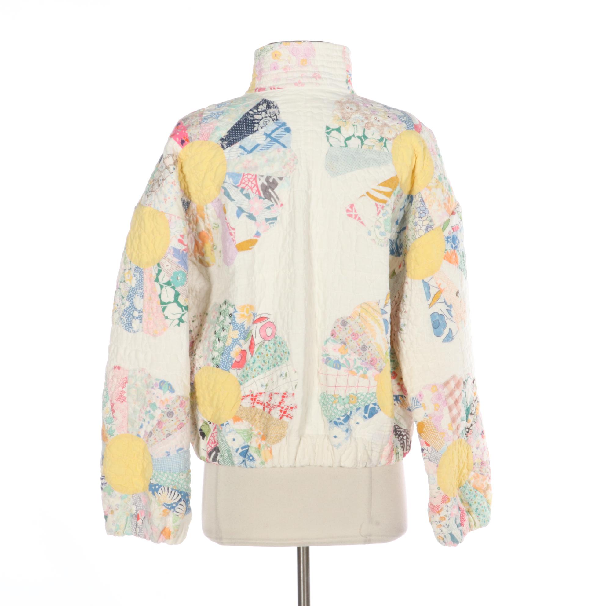 Gloria Beckett Handmade Quilt Zipper-Front Jacket