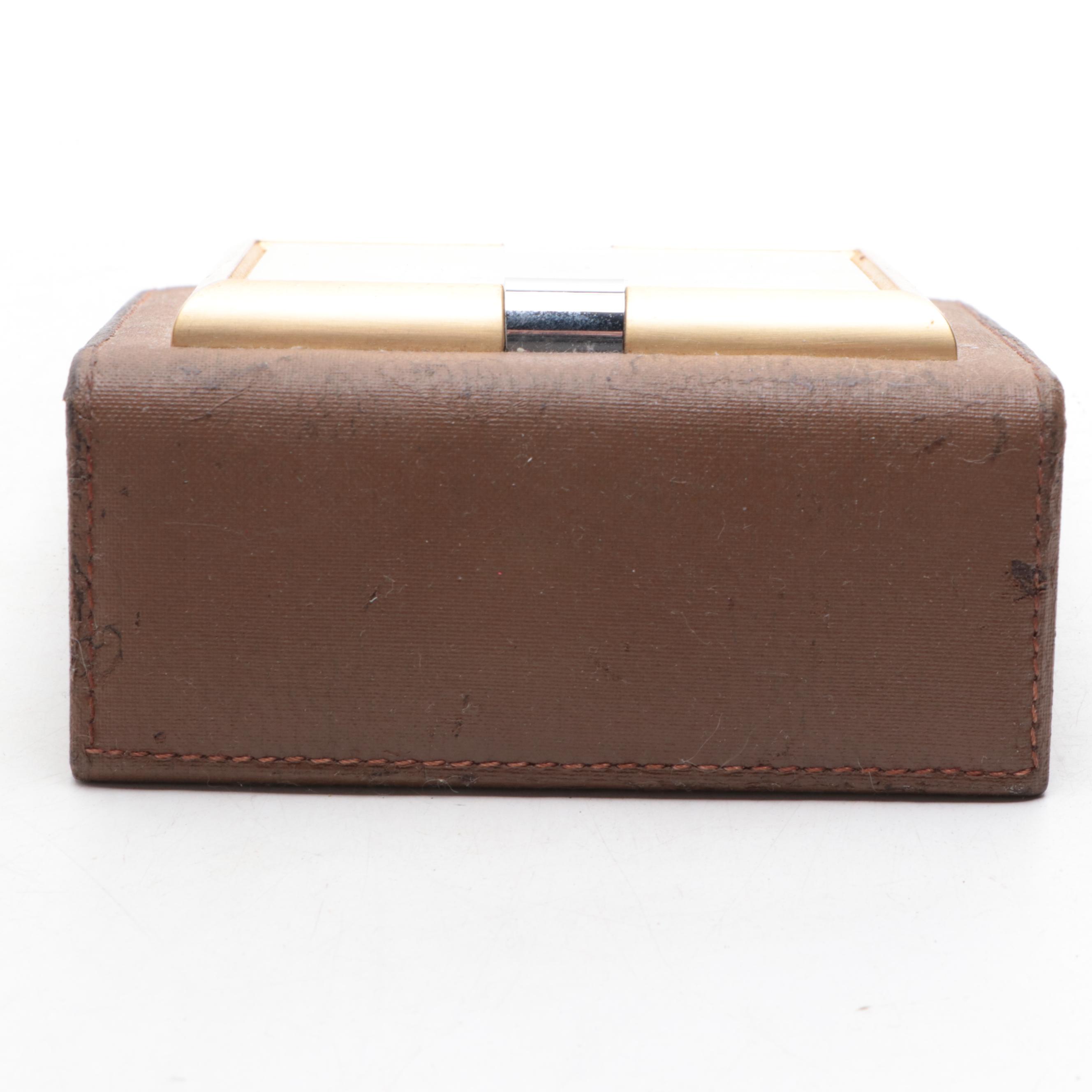 Seiko Alarm Clock With Brass Candlestick Table Lamp, Late 20th Century