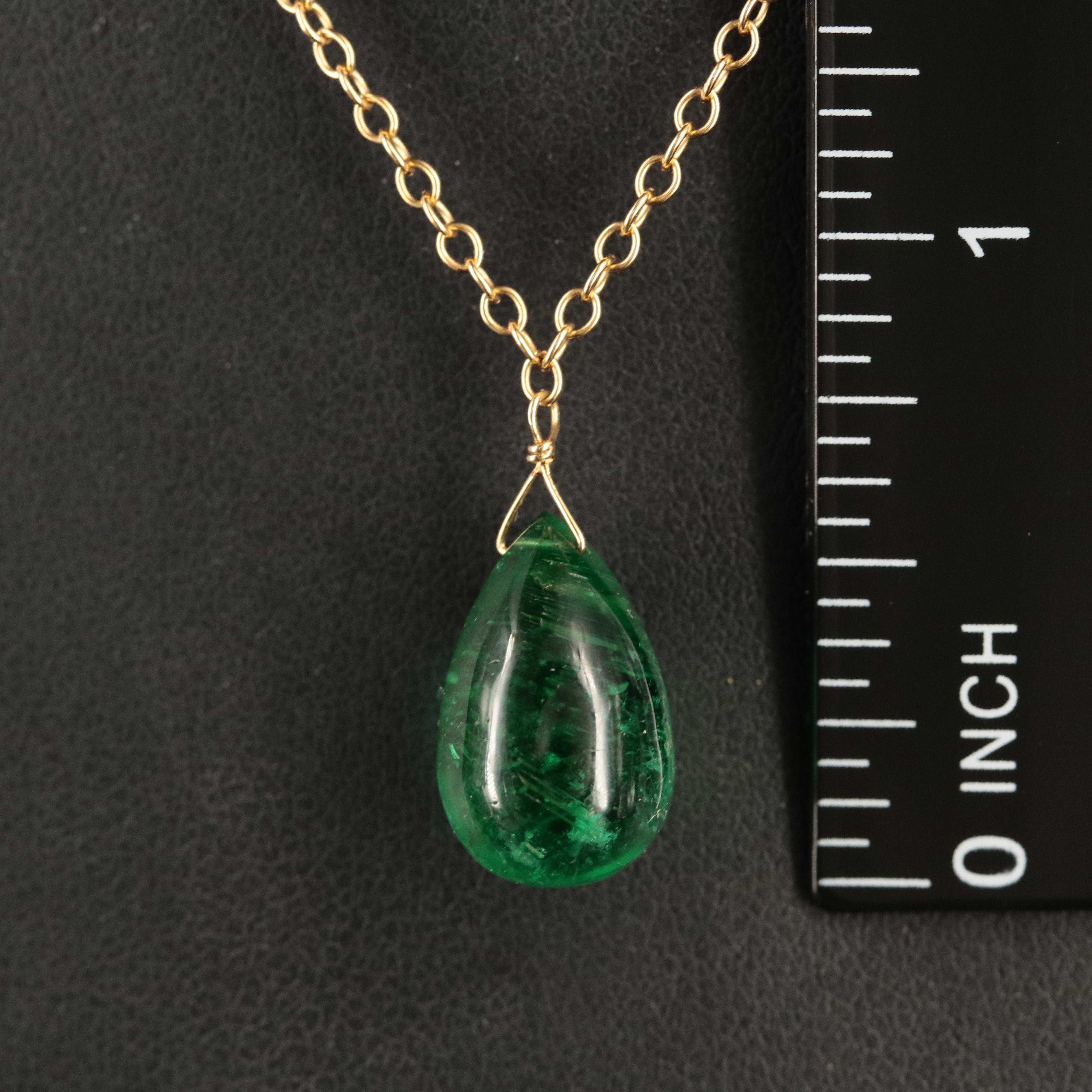 Elsa Peretti for Tiffany & Co. "Color by the Yard" Emerald and Diamond Necklace