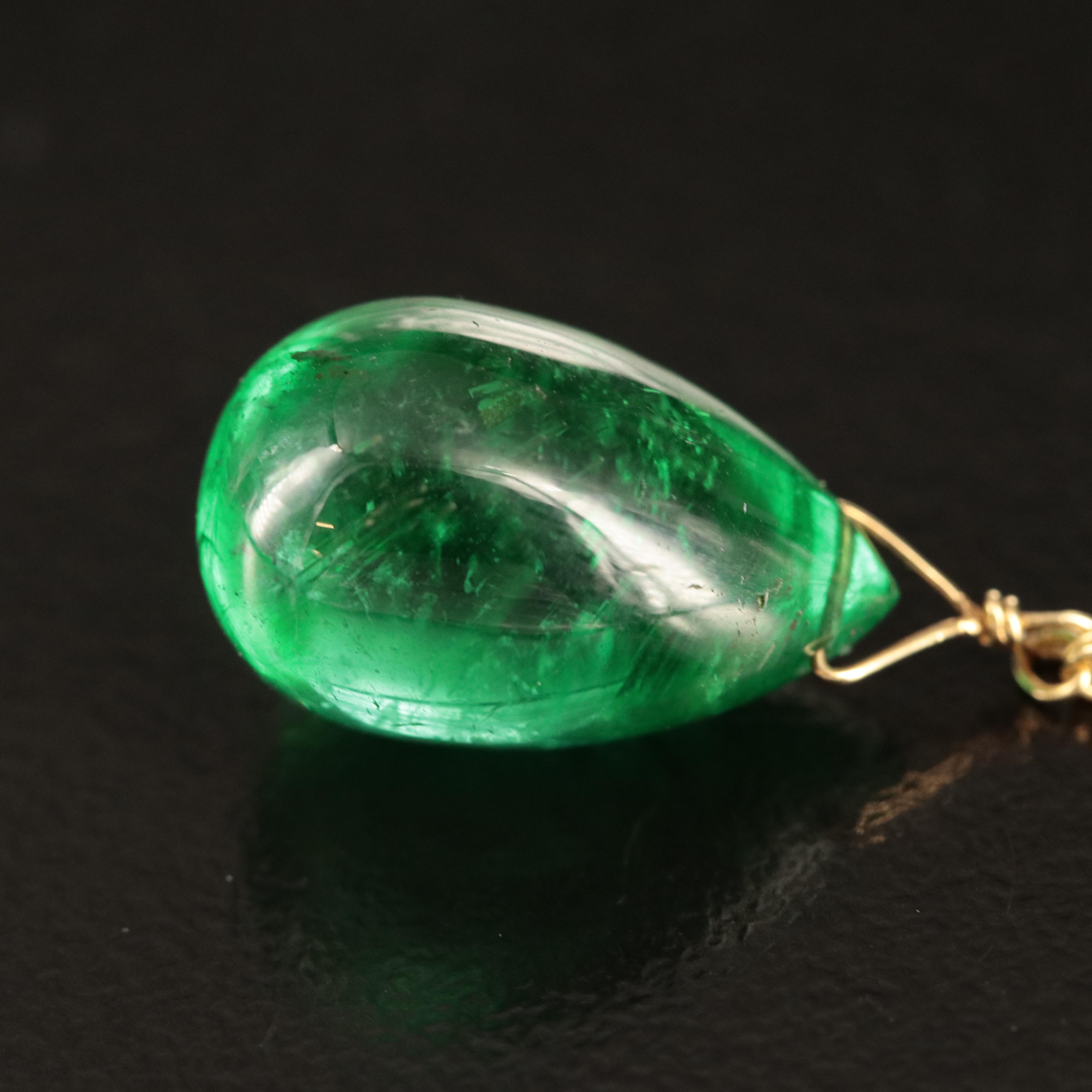 Elsa Peretti for Tiffany & Co. "Color by the Yard" Emerald and Diamond Necklace