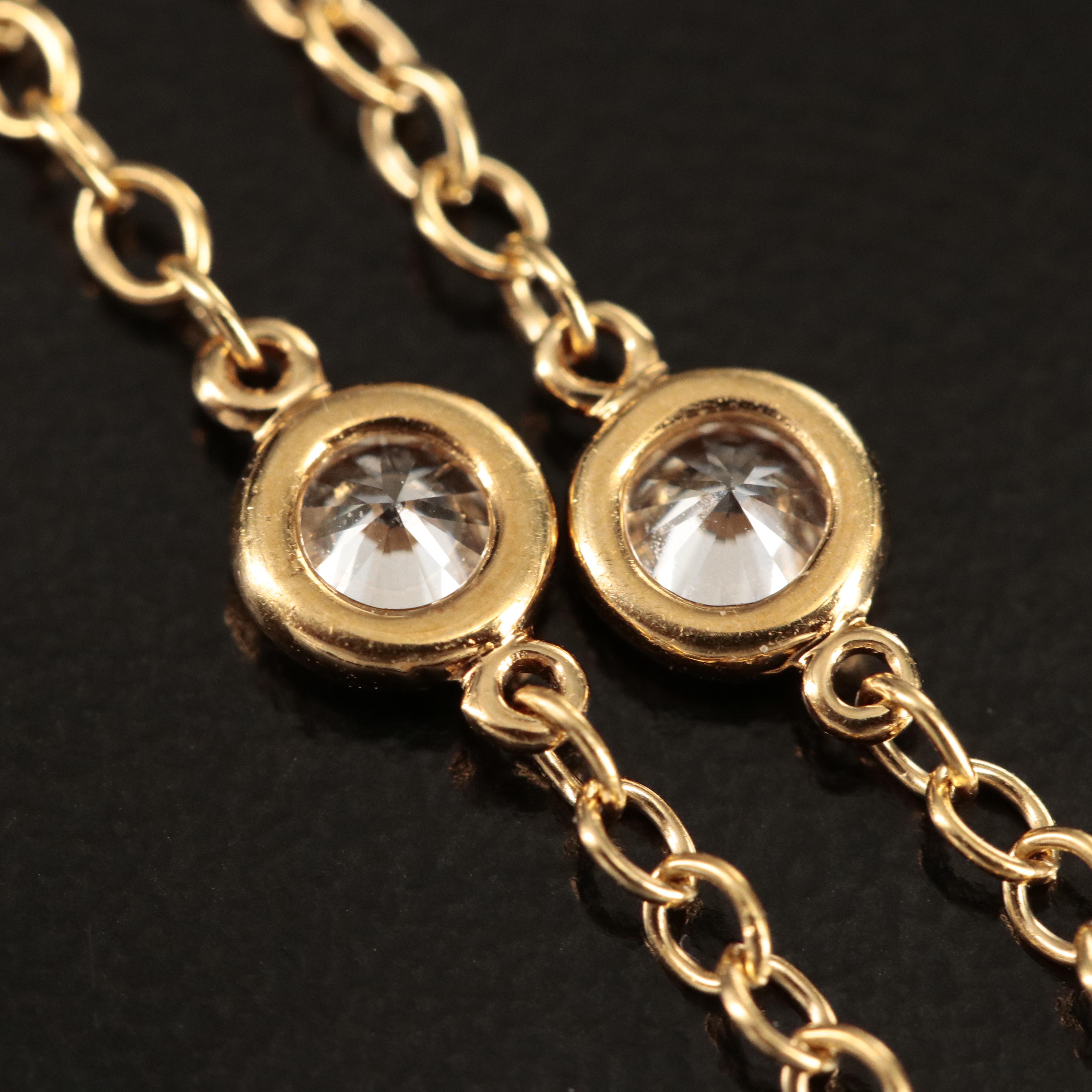 Elsa Peretti for Tiffany & Co. "Color by the Yard" Emerald and Diamond Necklace