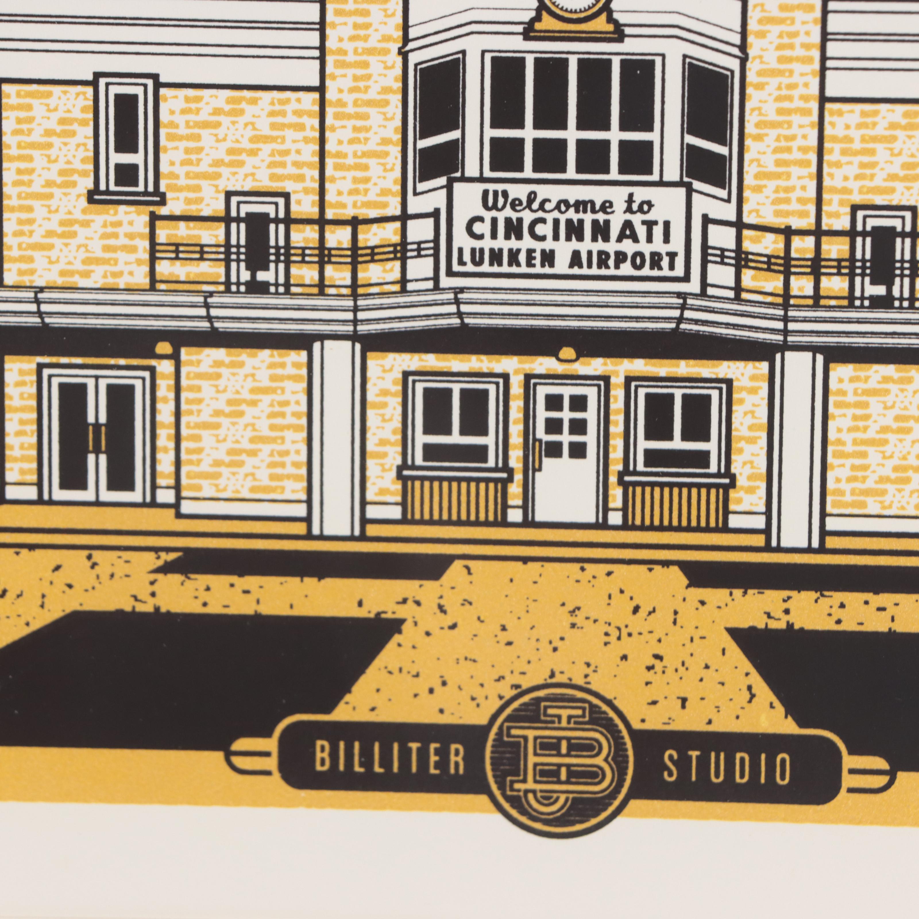 James Billiter Serigraph "Lunken Airport," 21st Century