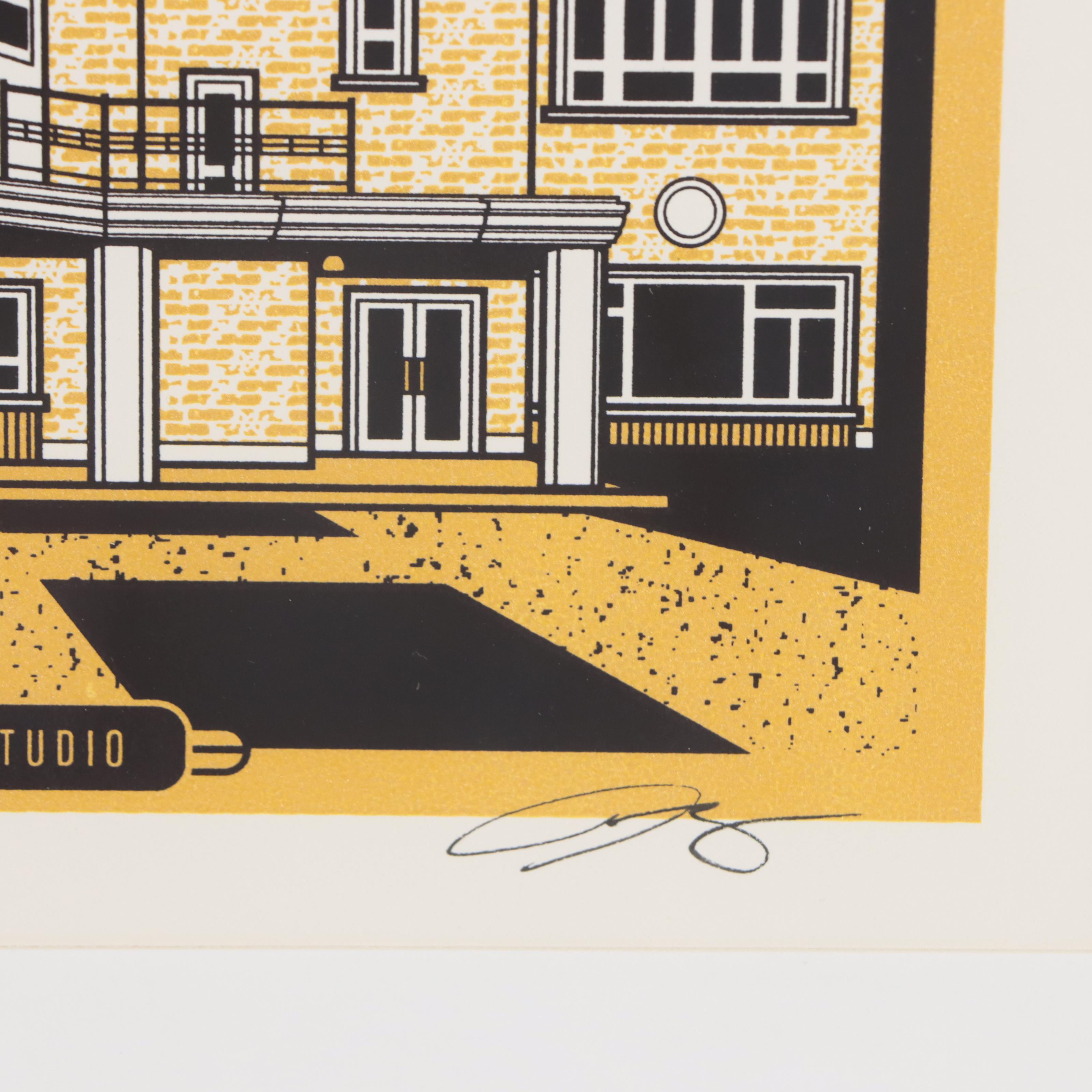 James Billiter Serigraph "Lunken Airport," 21st Century