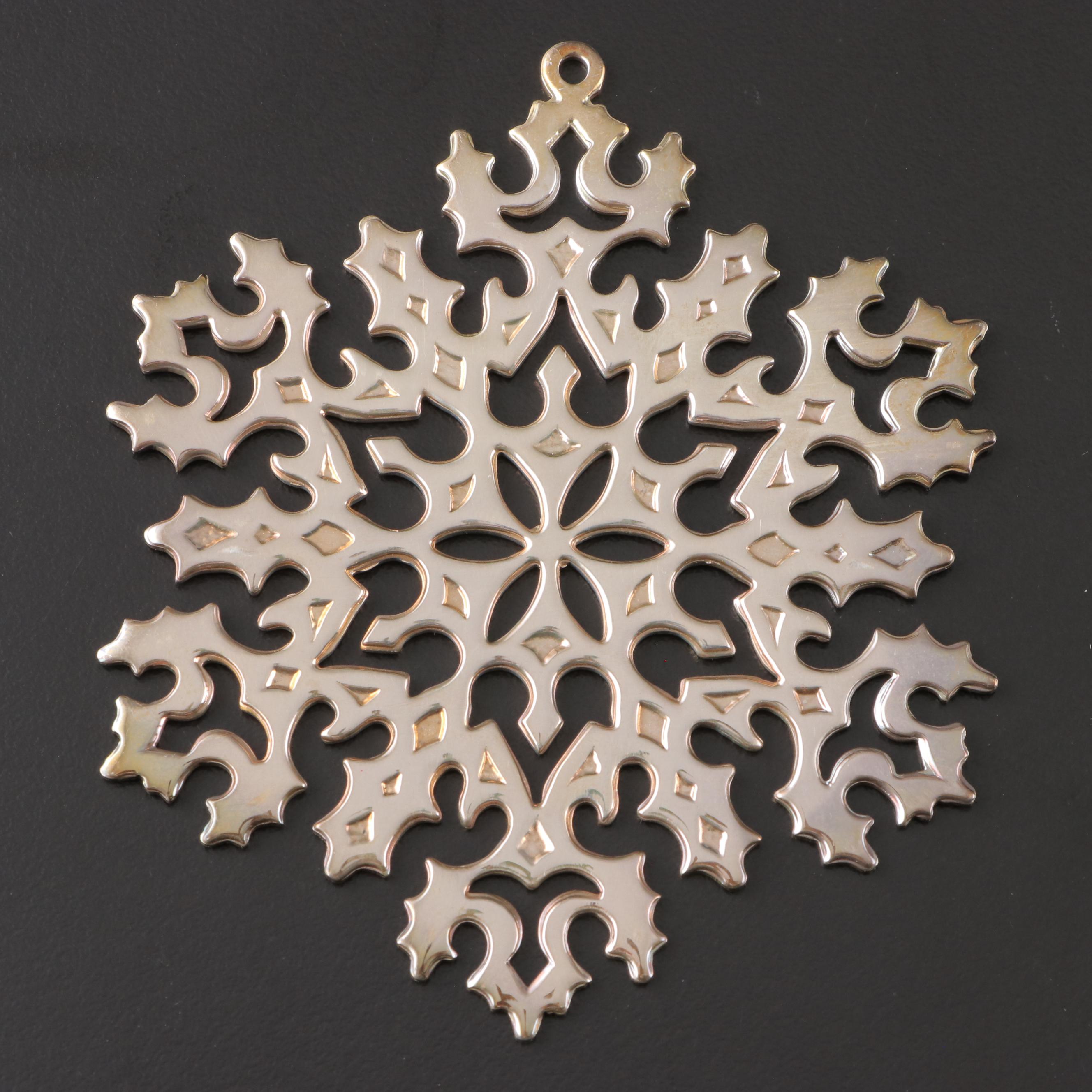 Tiffany & Co. Sterling Silver Snowflake Ornament