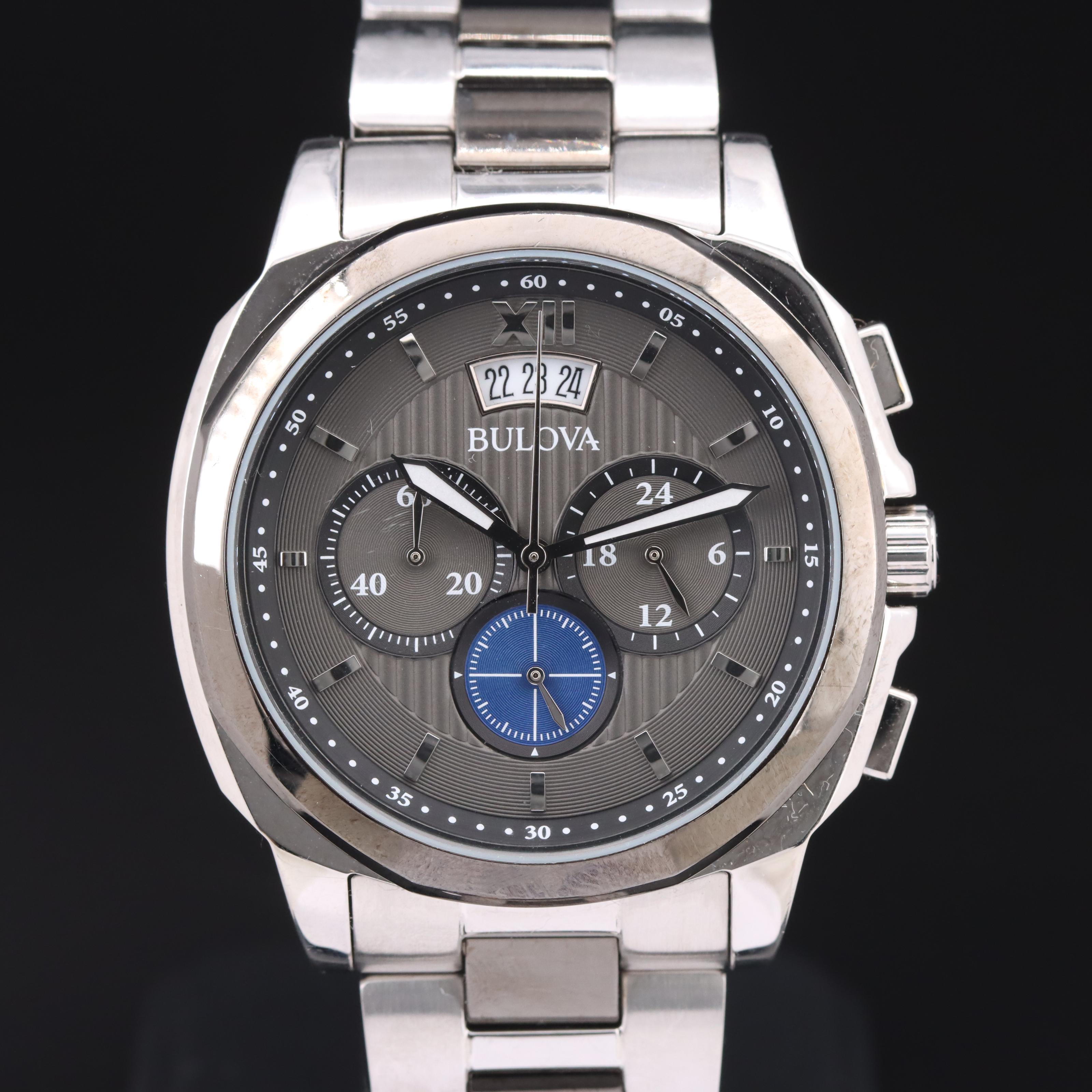 Bulova Classic Gray Dial Chronograph Watch