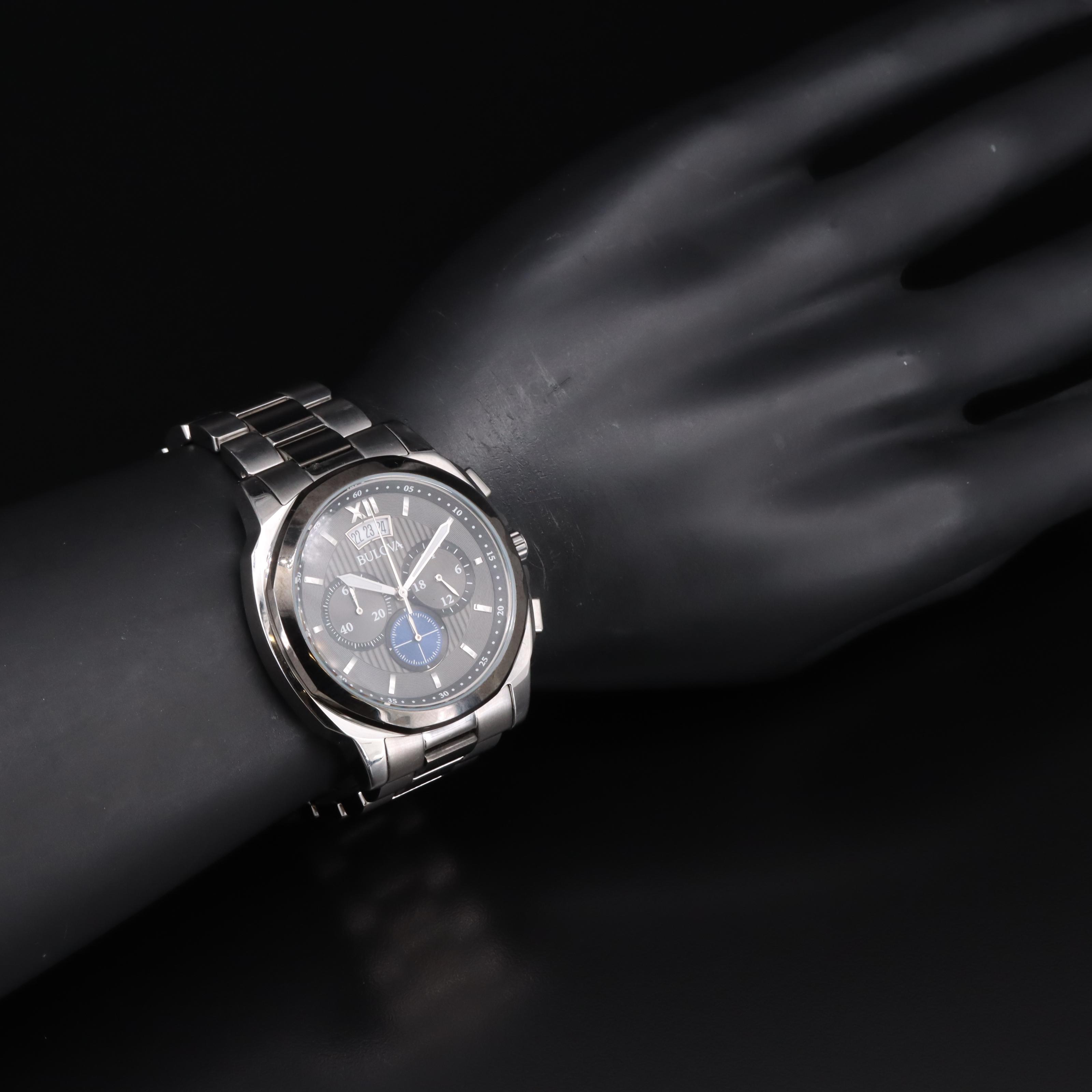 Bulova Classic Gray Dial Chronograph Watch