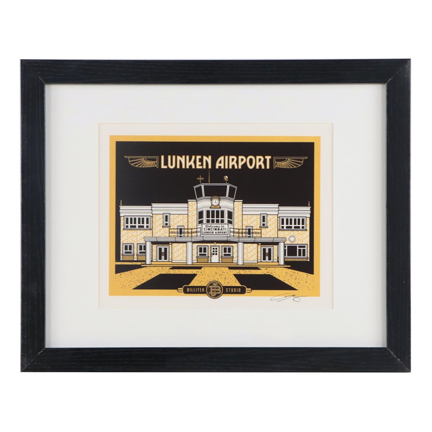 James Billiter Serigraph "Lunken Airport," 21st Century