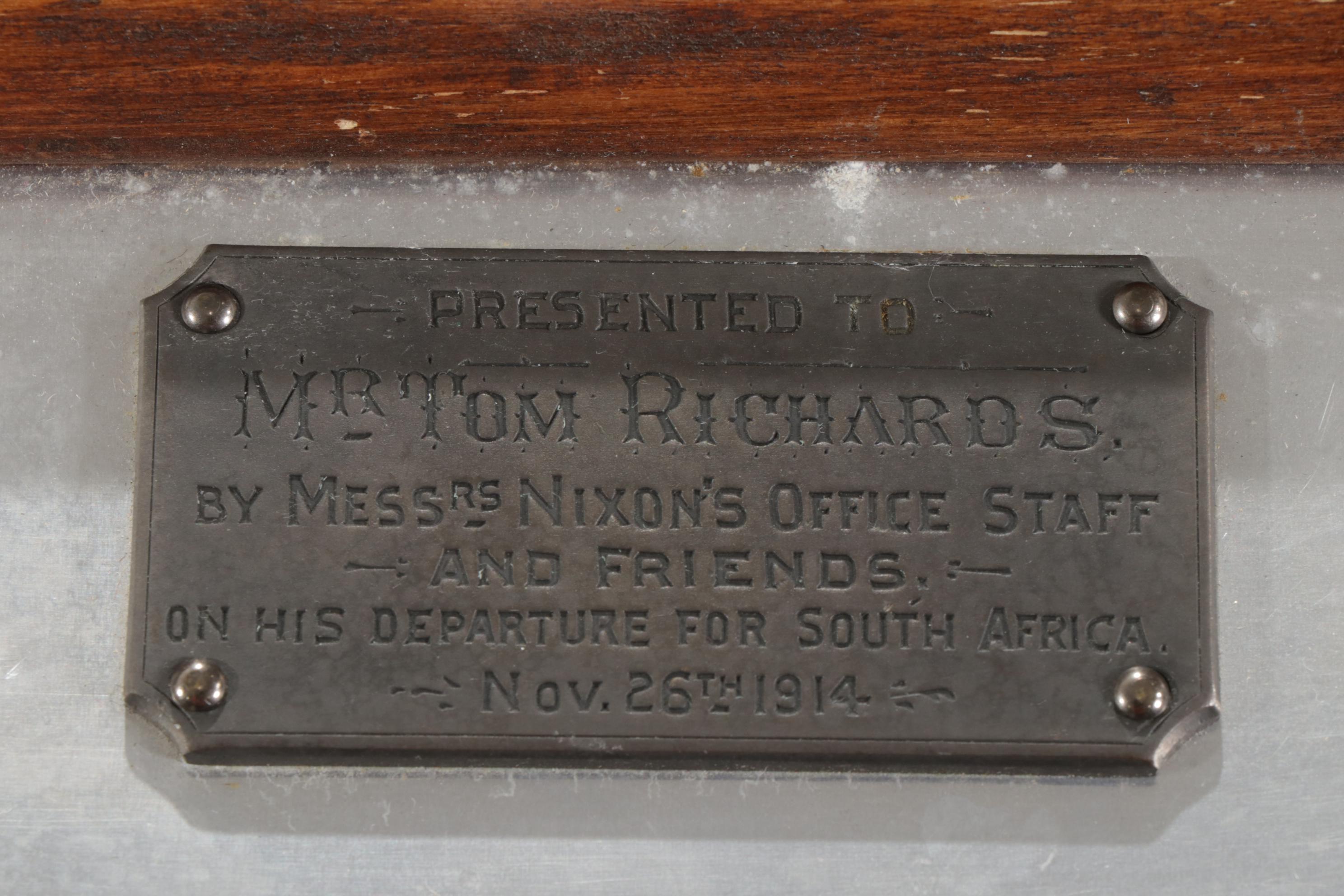 RH "Richards' Trunk" Wood and Leather-Mounted Aluminum Coffee Table with Drawers