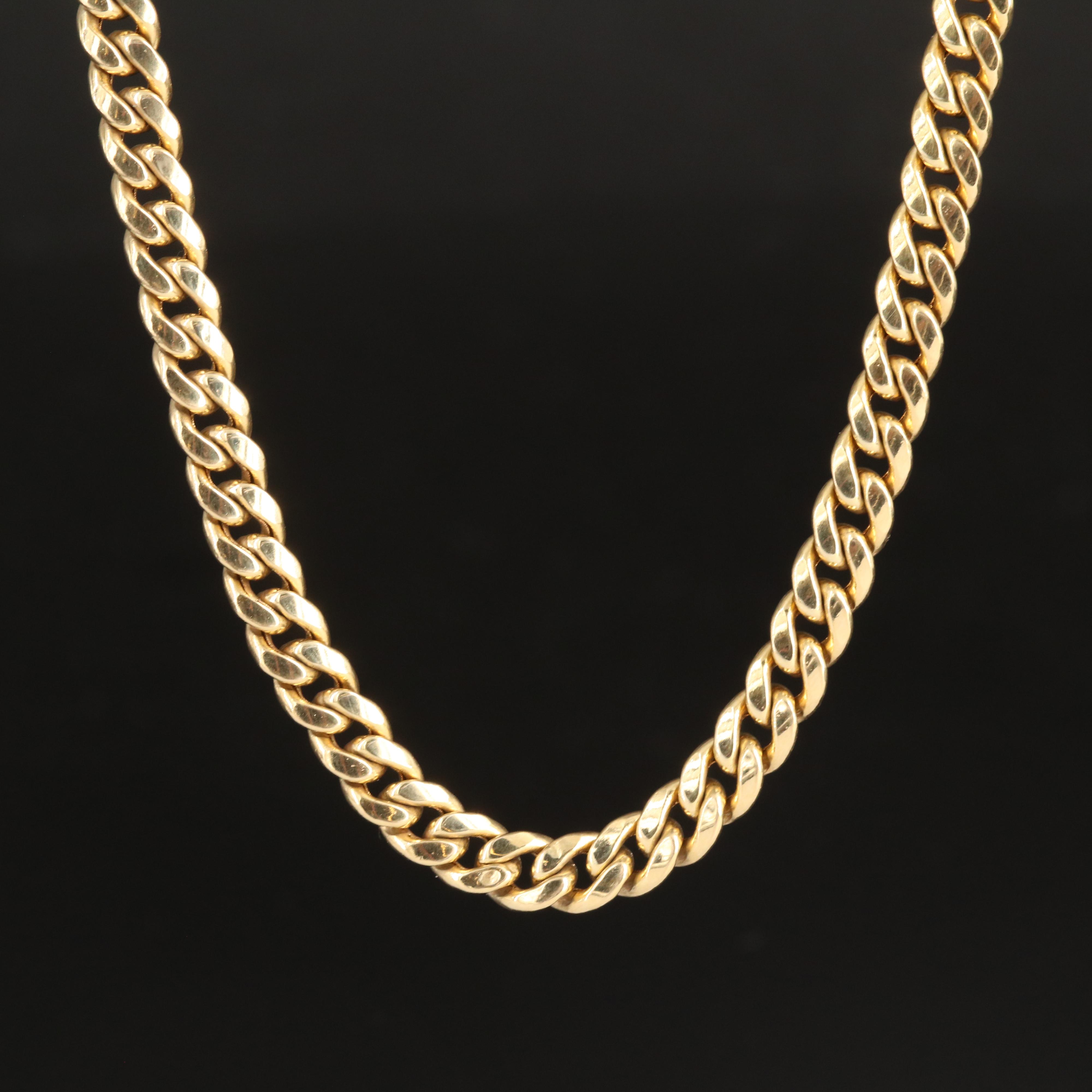 Italian 10K Curb Chain Necklace