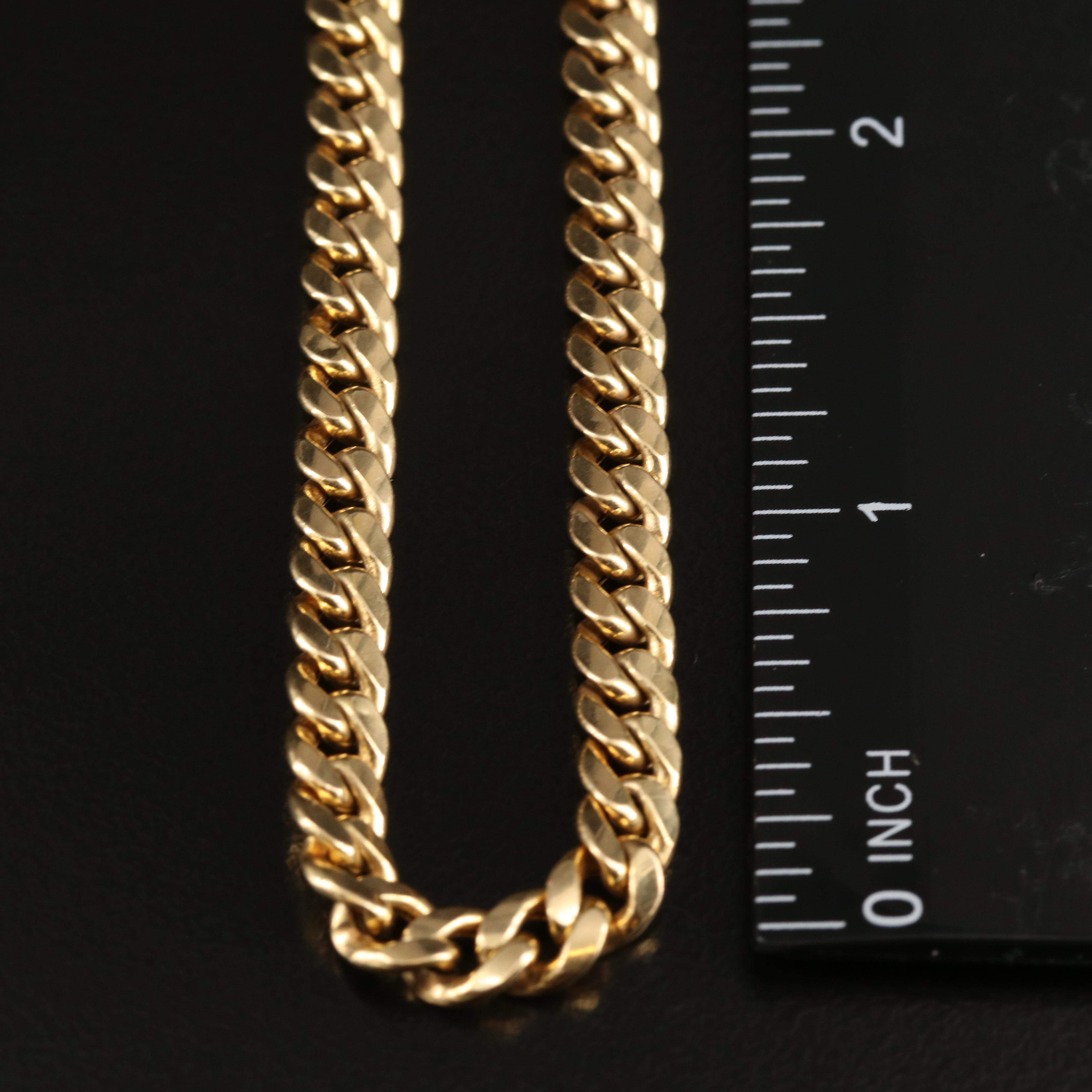 Italian 10K Curb Chain Necklace