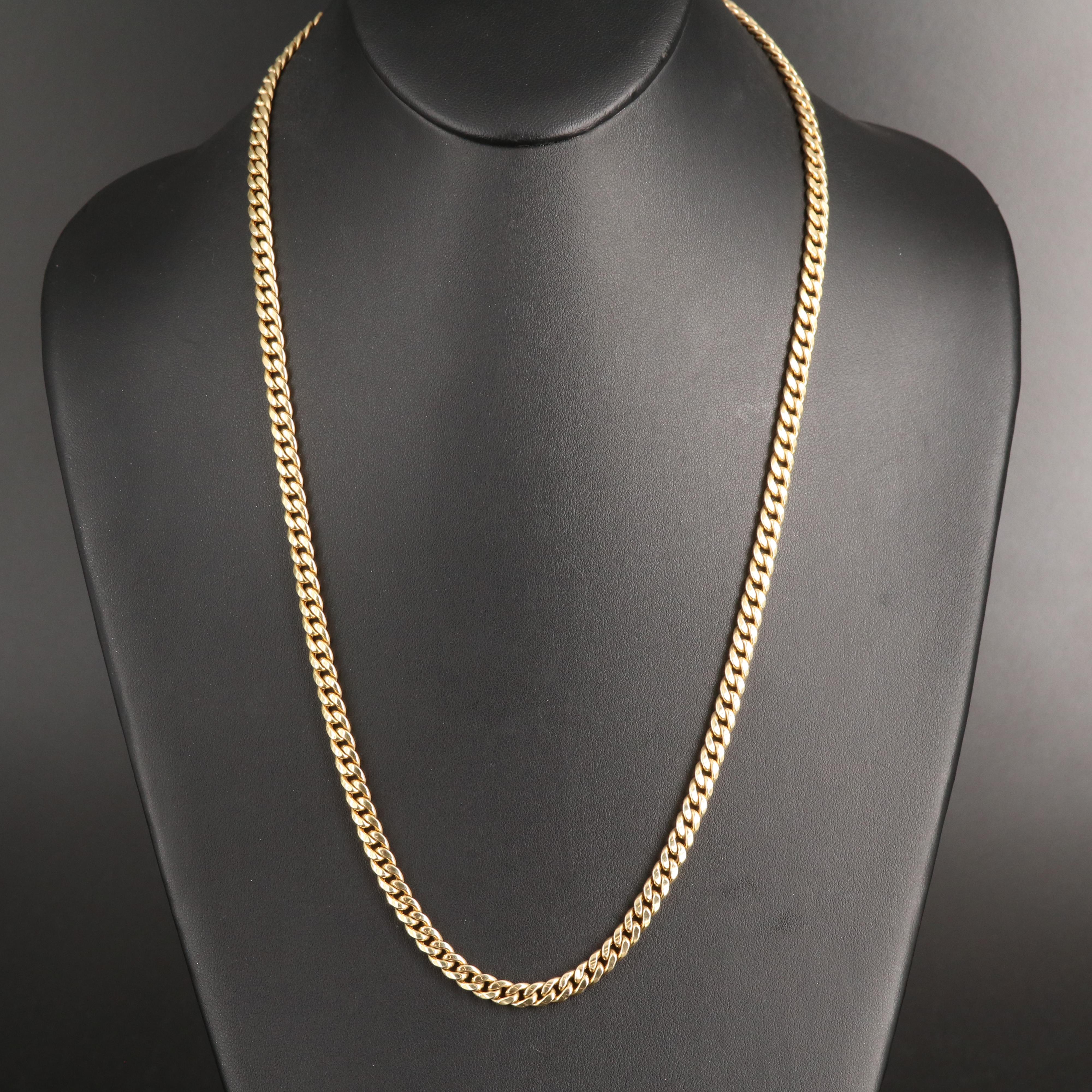 Italian 10K Curb Chain Necklace