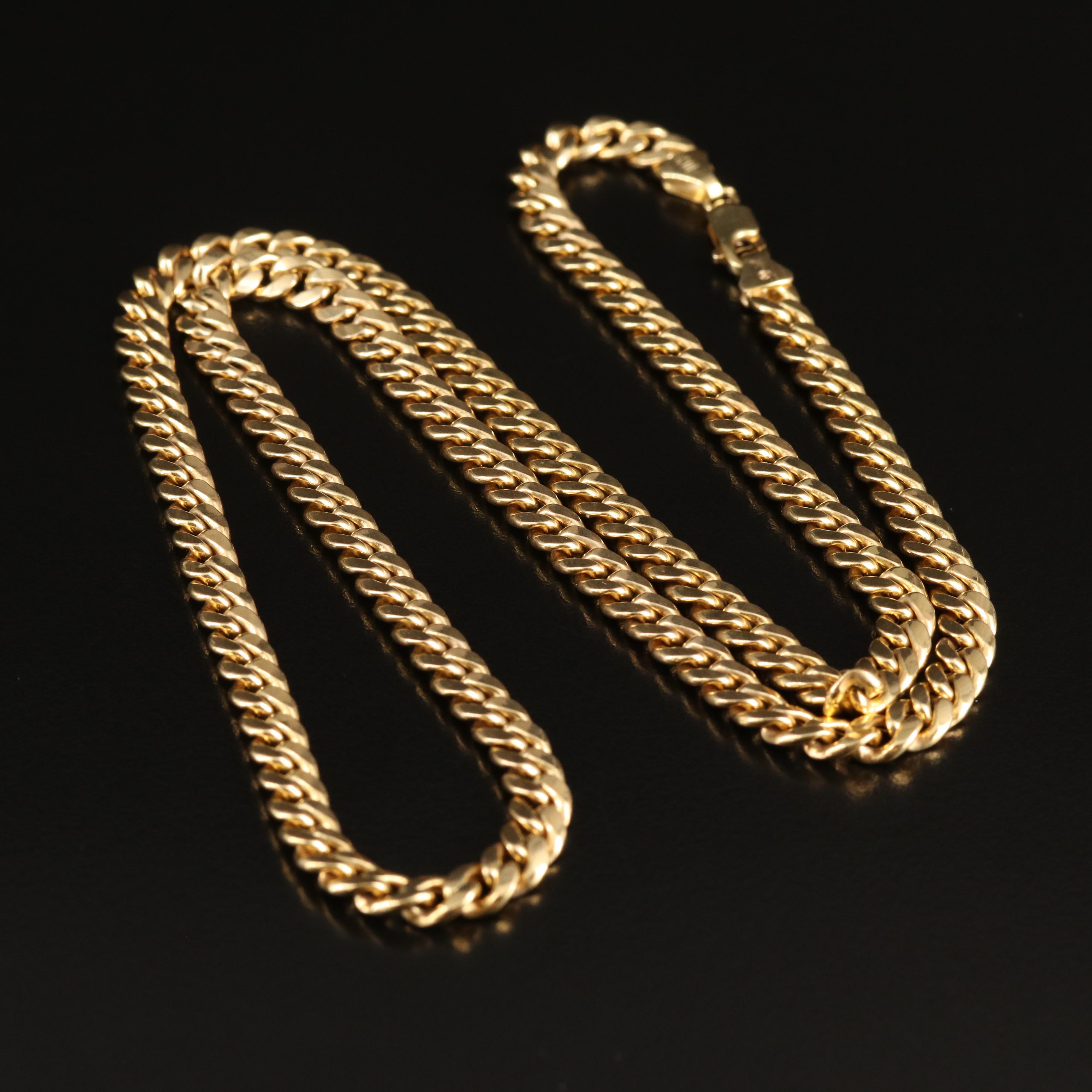 Italian 10K Curb Chain Necklace