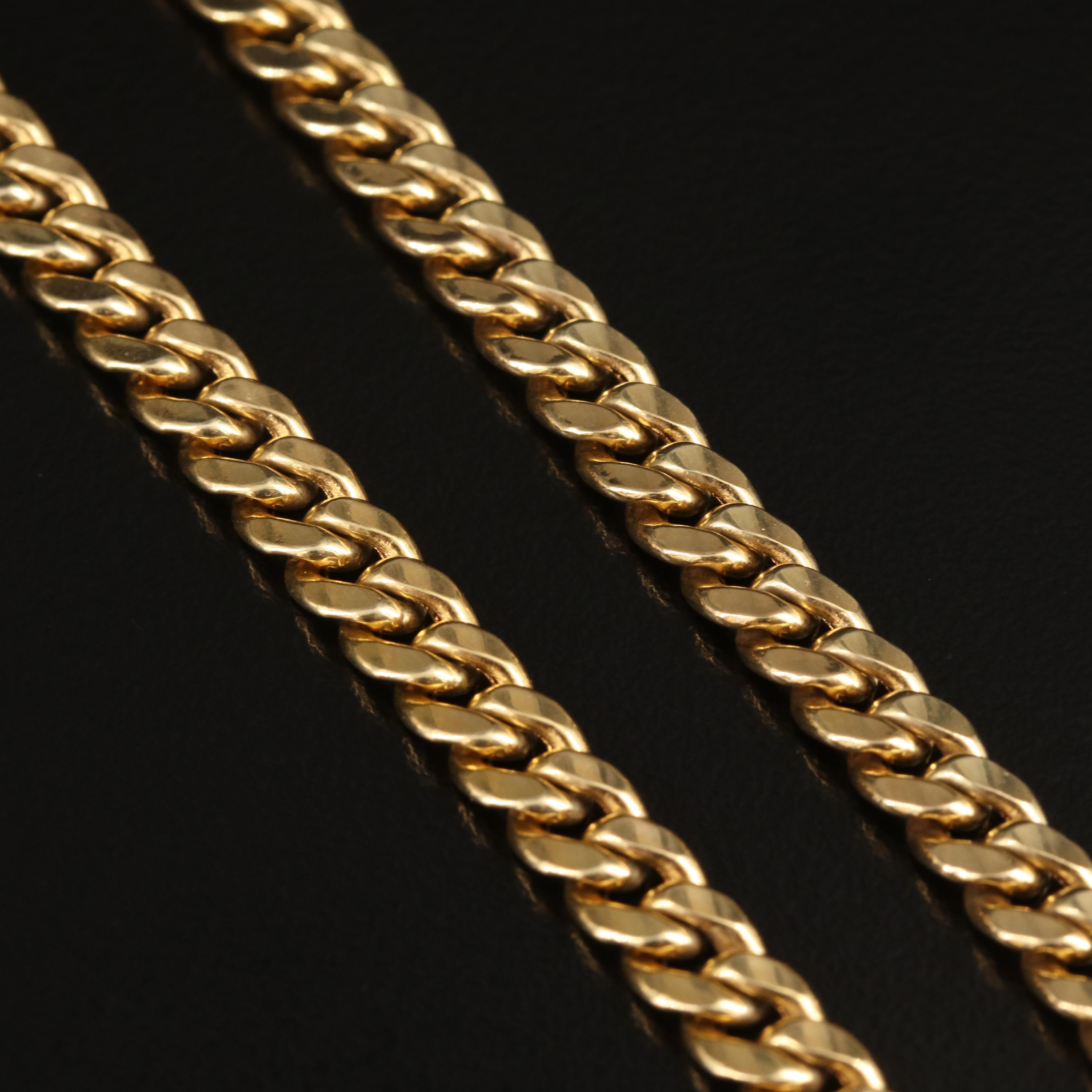 Italian 10K Curb Chain Necklace