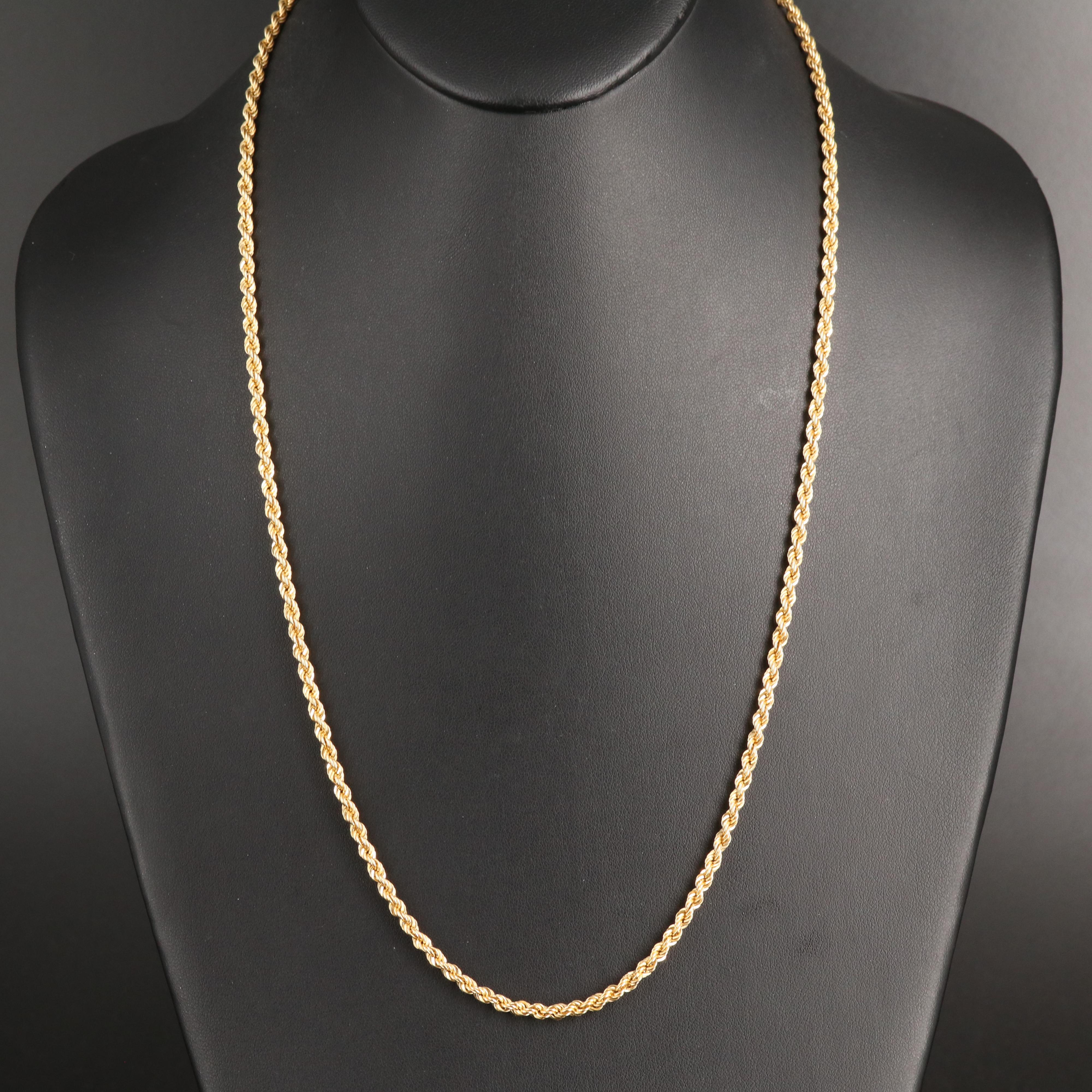 18K Rope Chain Necklace