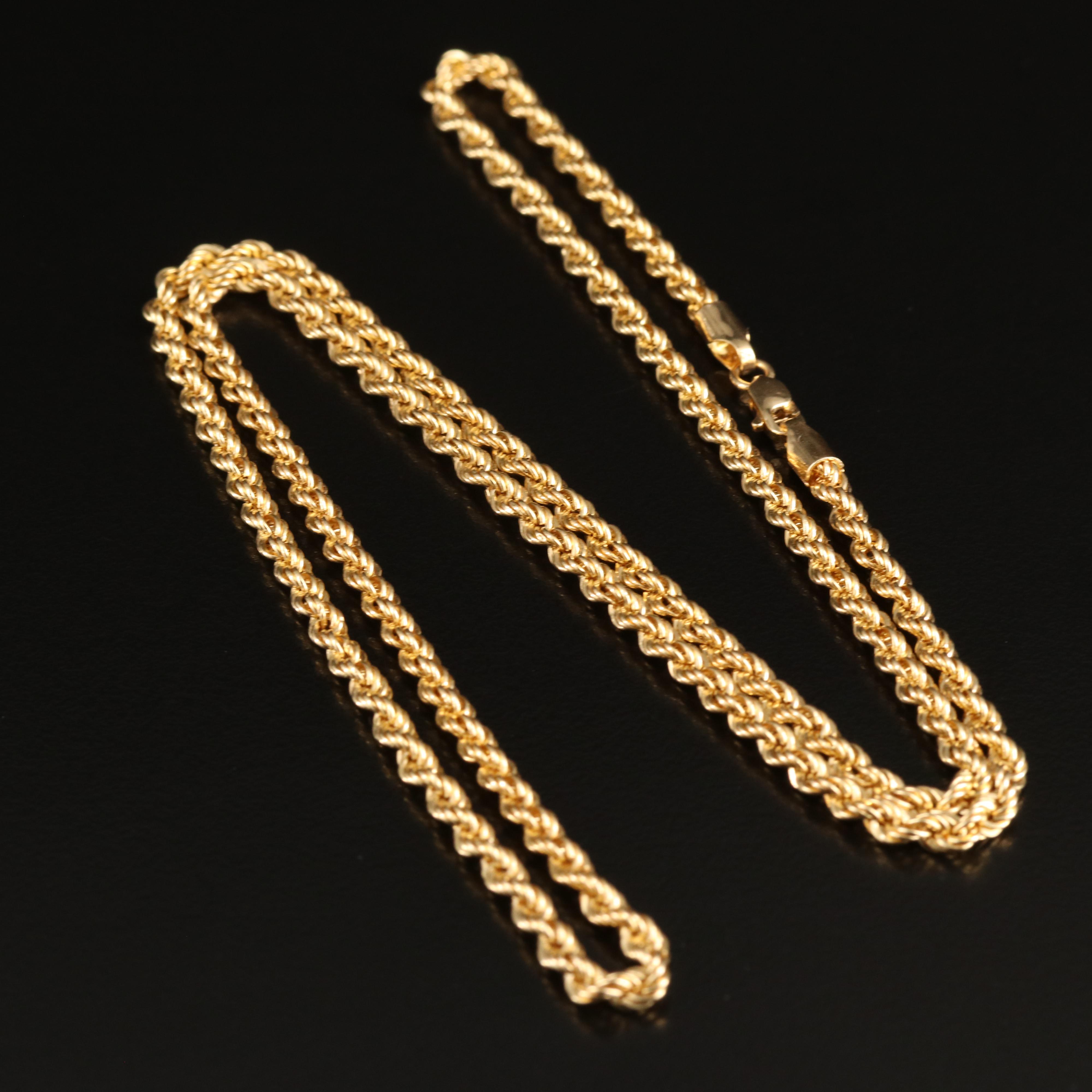 18K Rope Chain Necklace