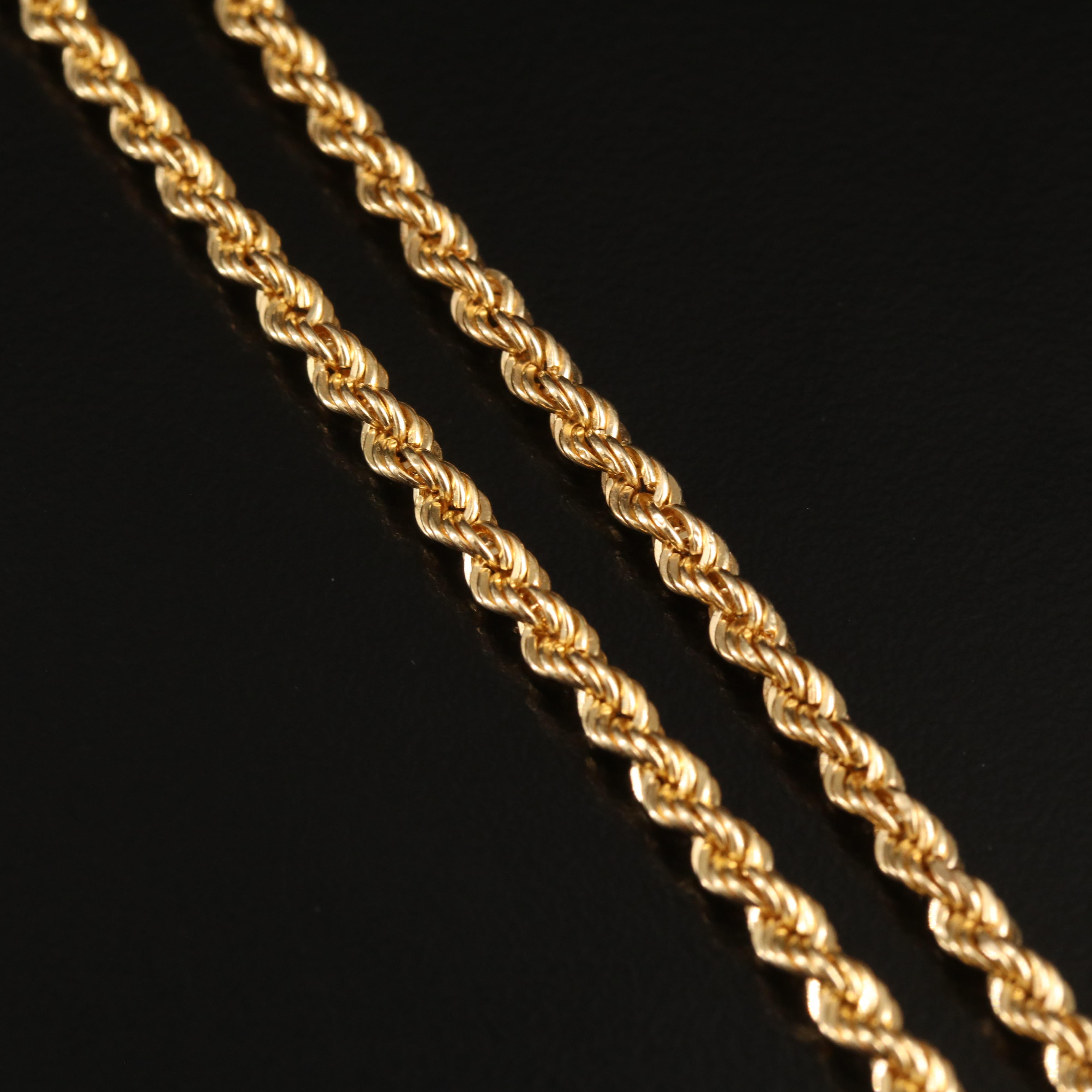 18K Rope Chain Necklace