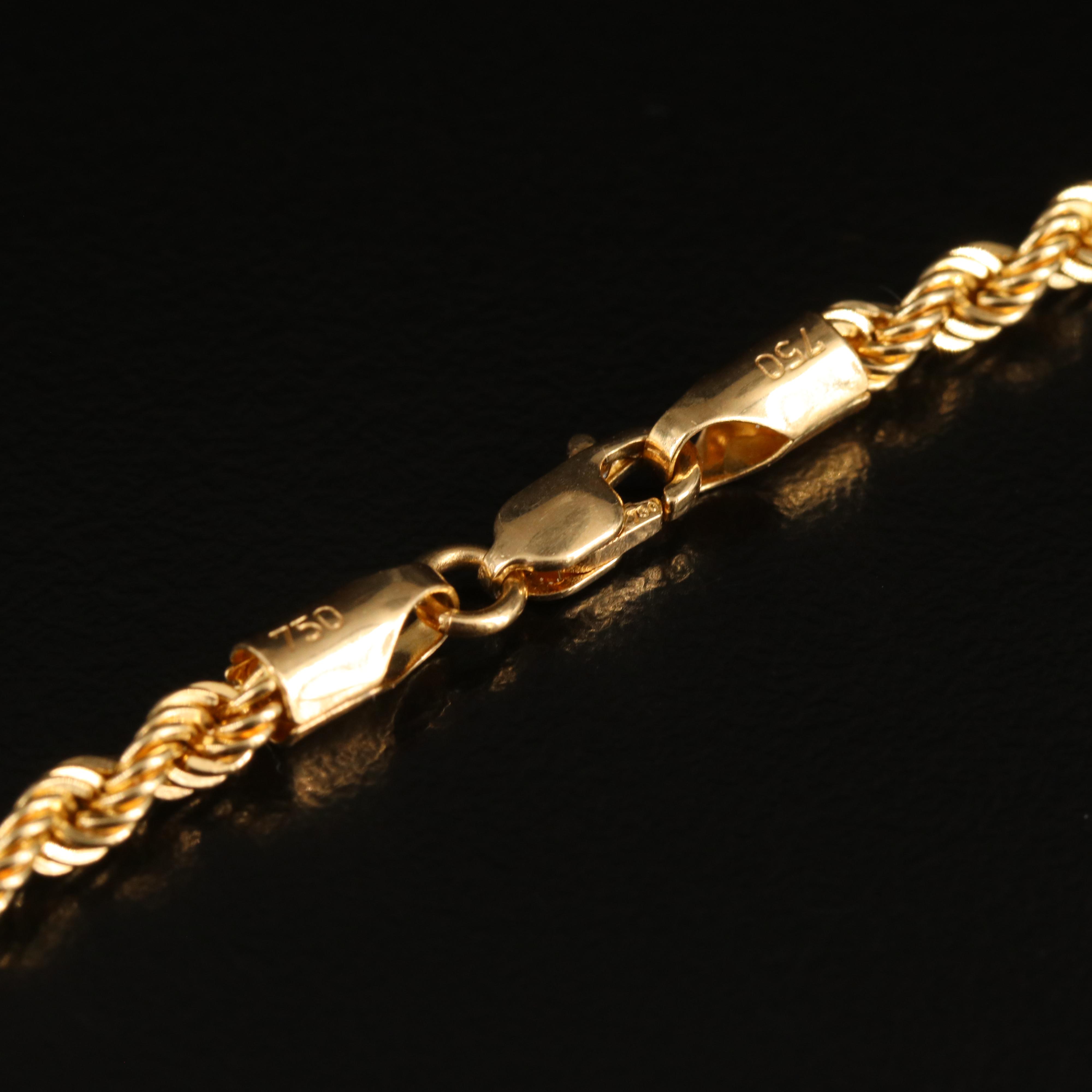 18K Rope Chain Necklace