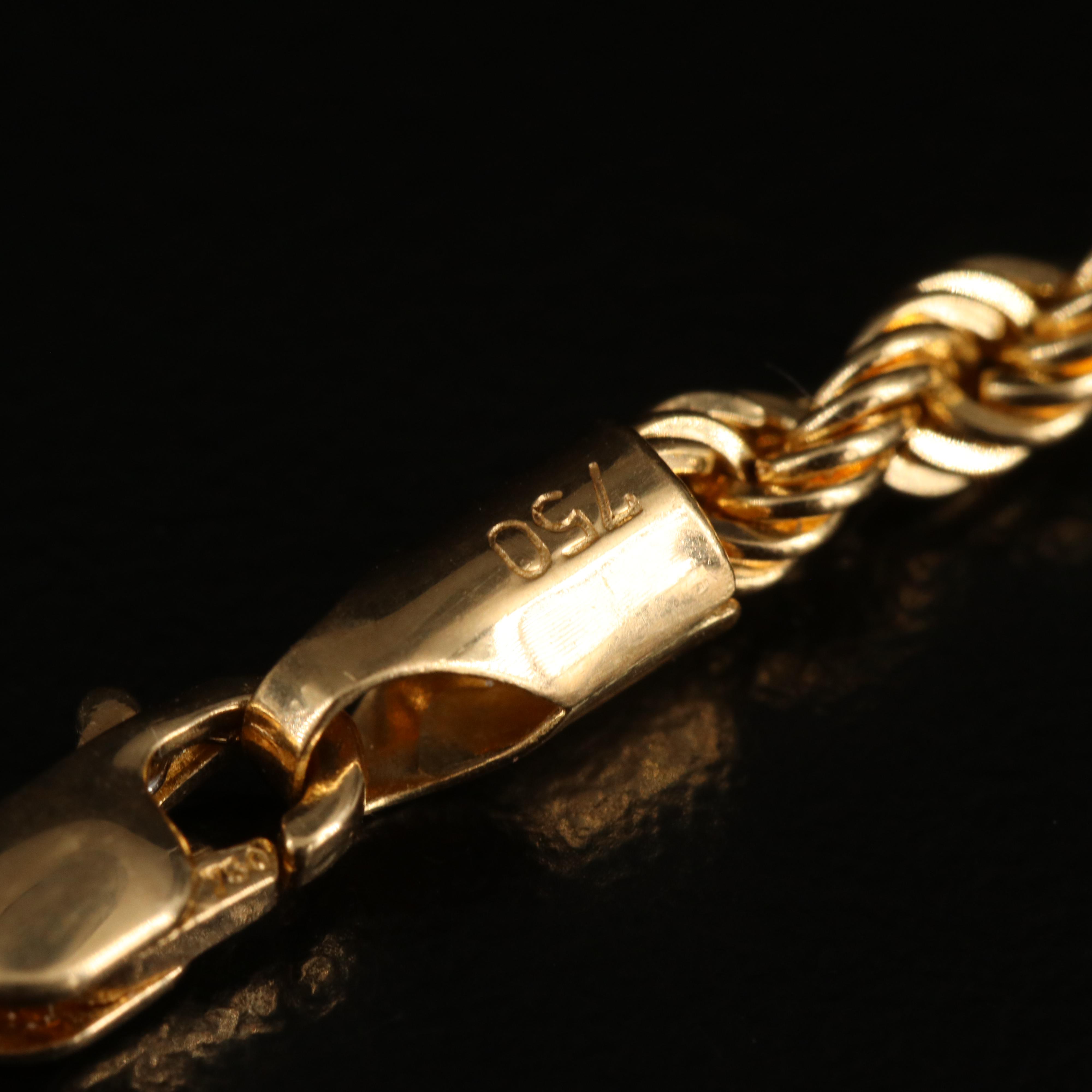 18K Rope Chain Necklace