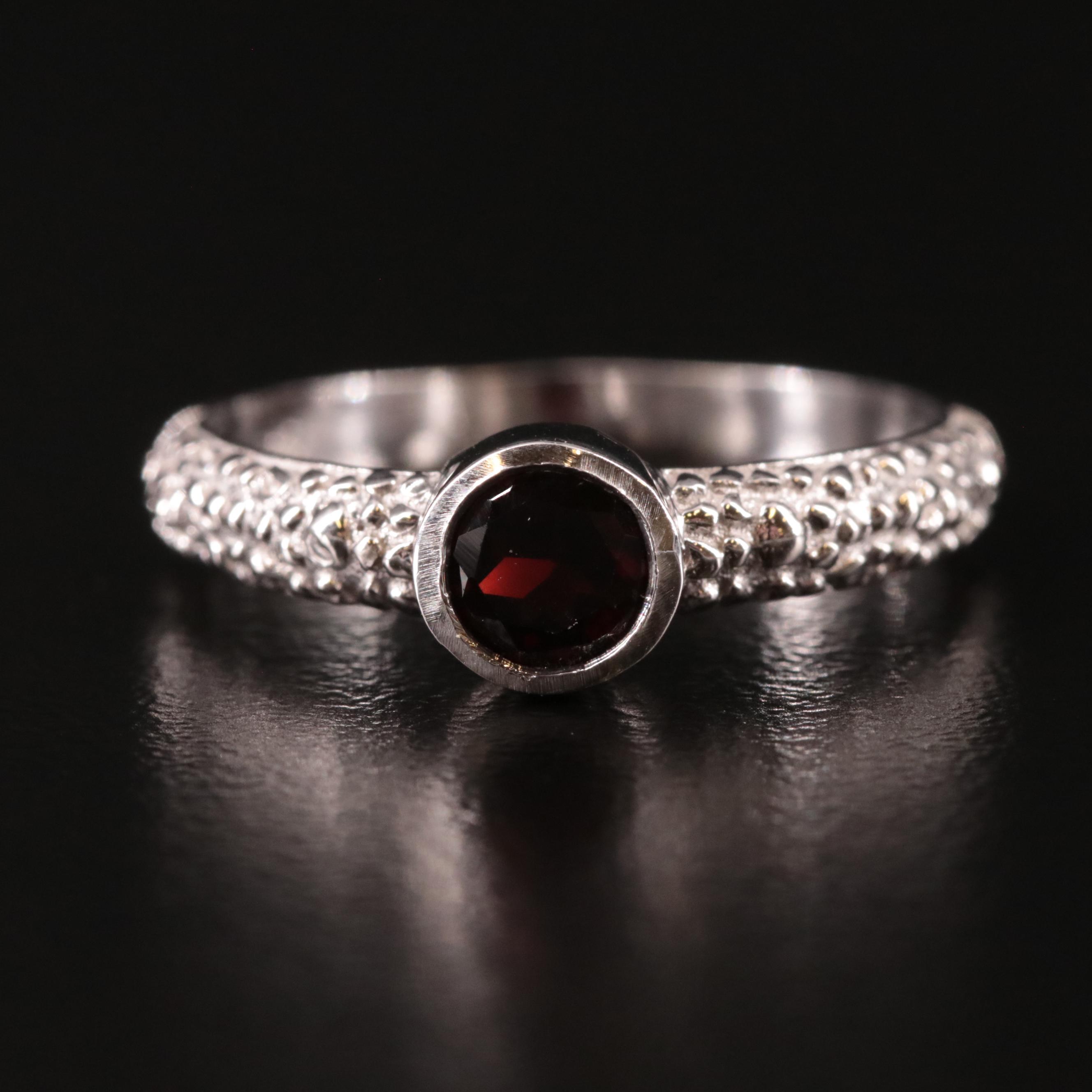 Sterling Garnet Ring