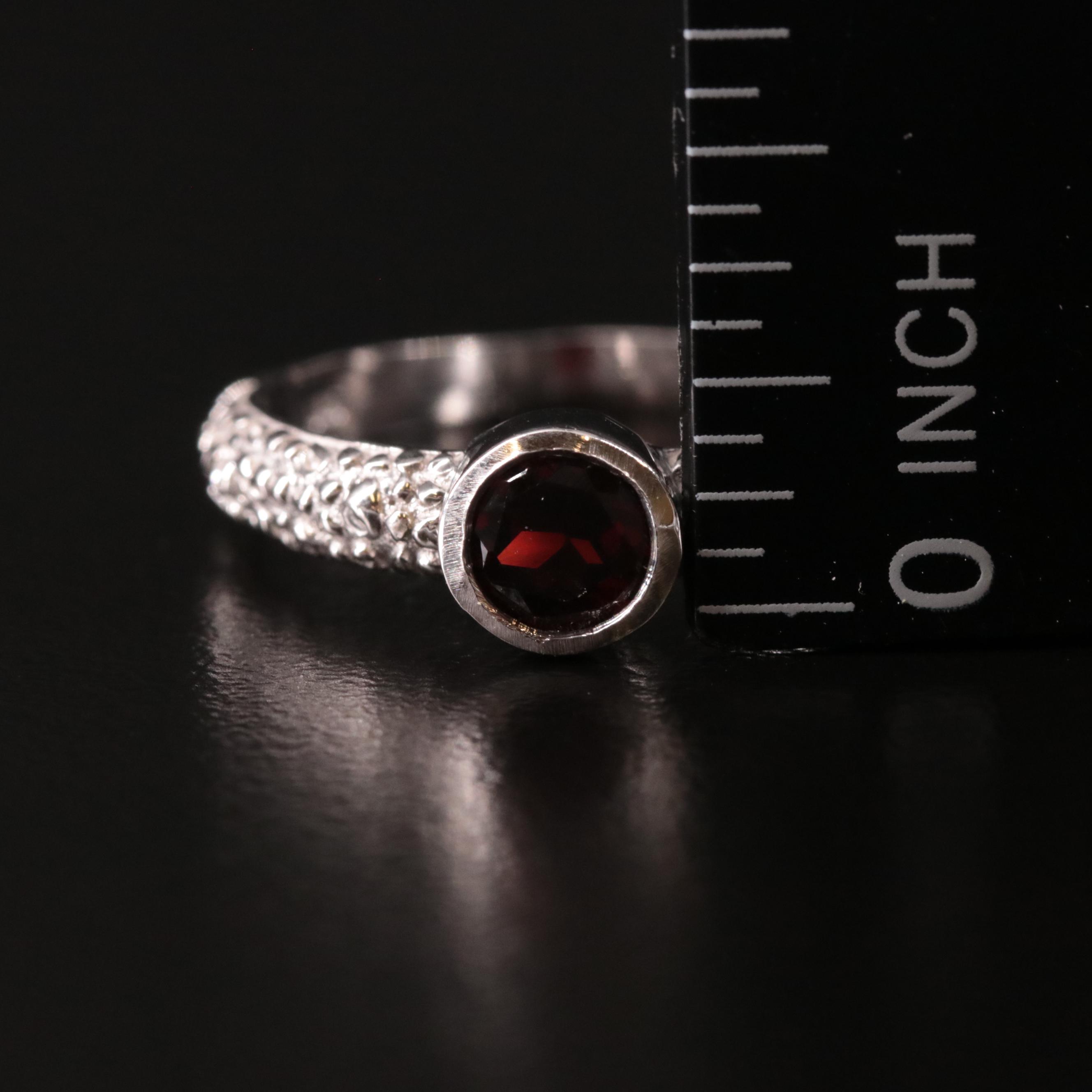 Sterling Garnet Ring
