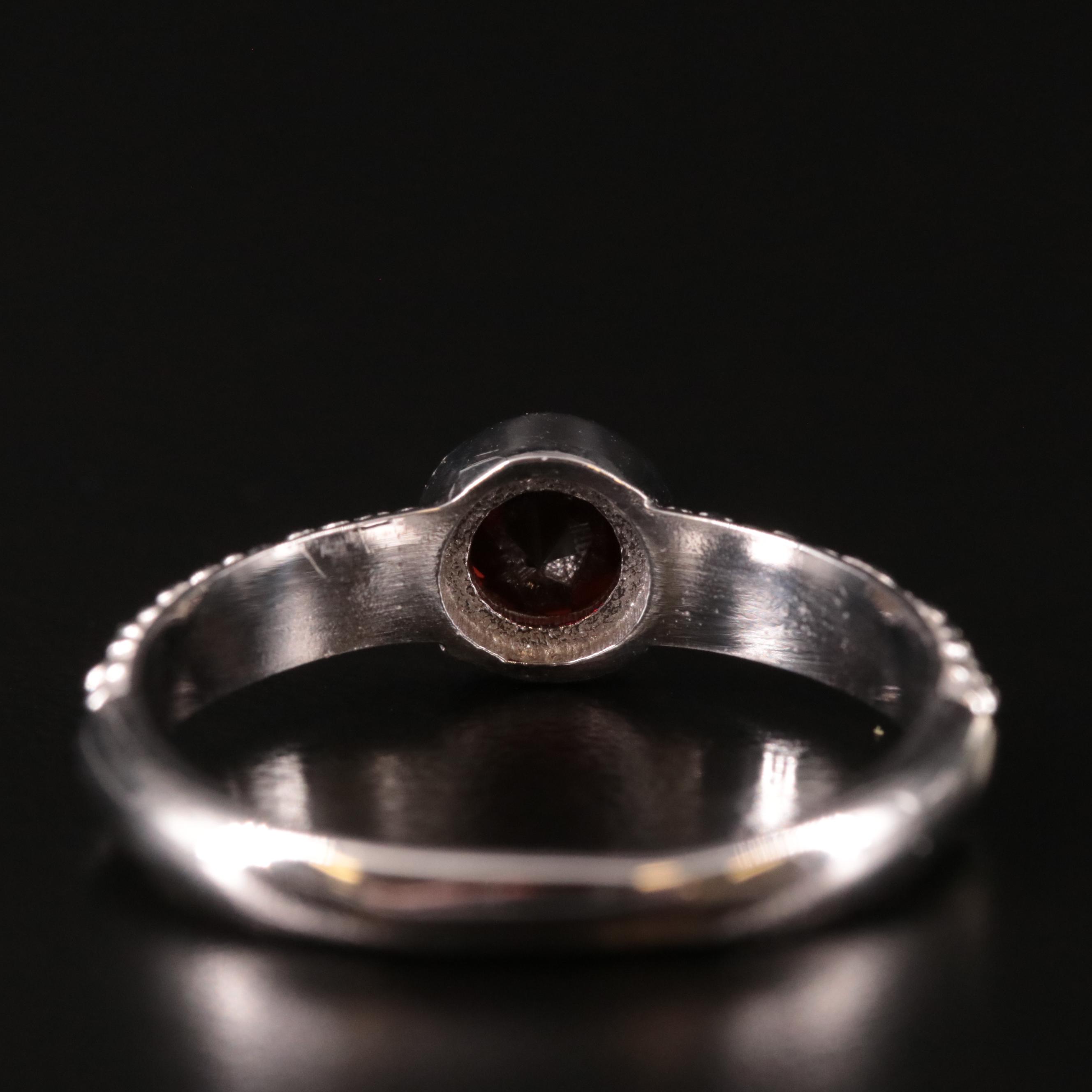 Sterling Garnet Ring