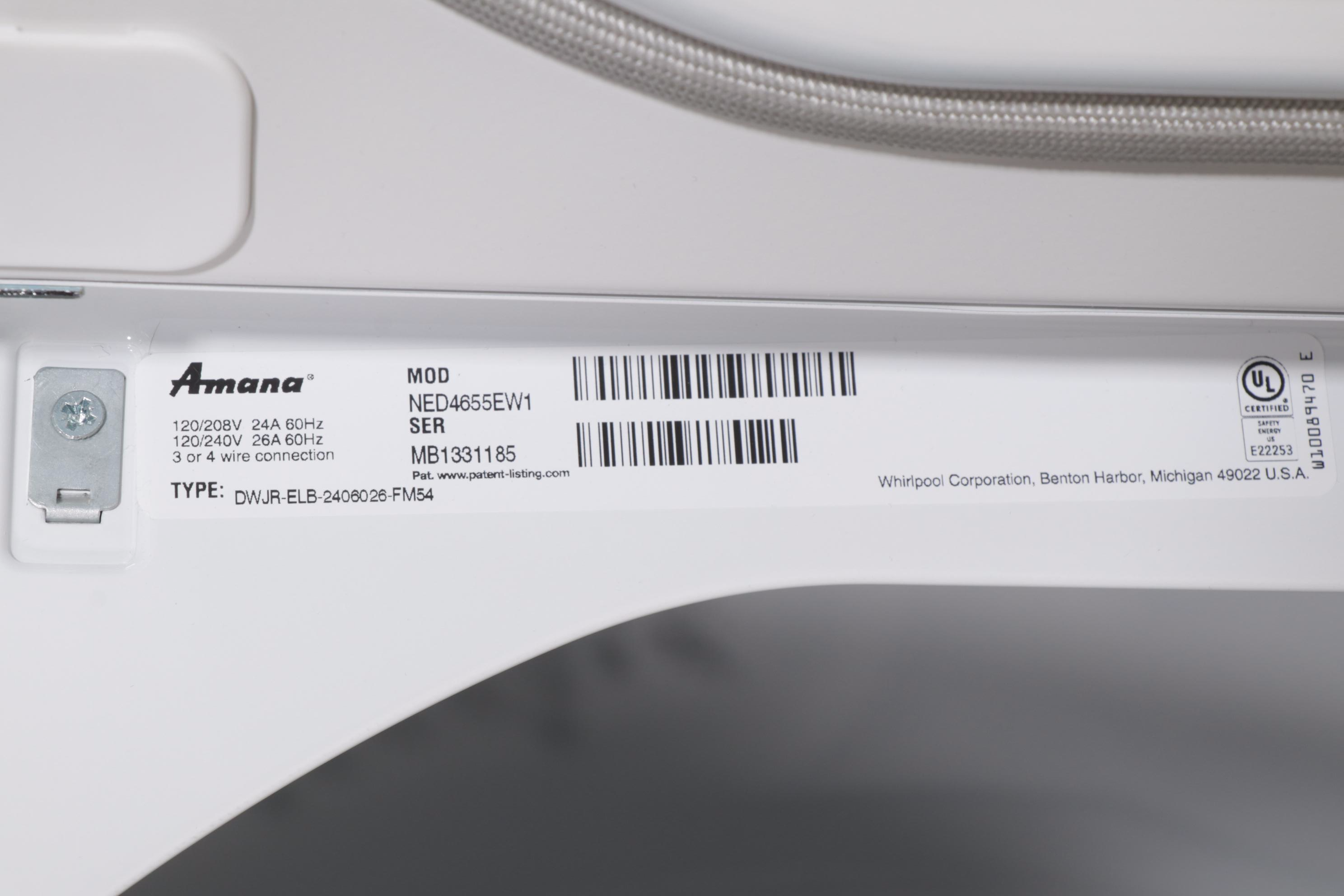 Amana Electric Dryer