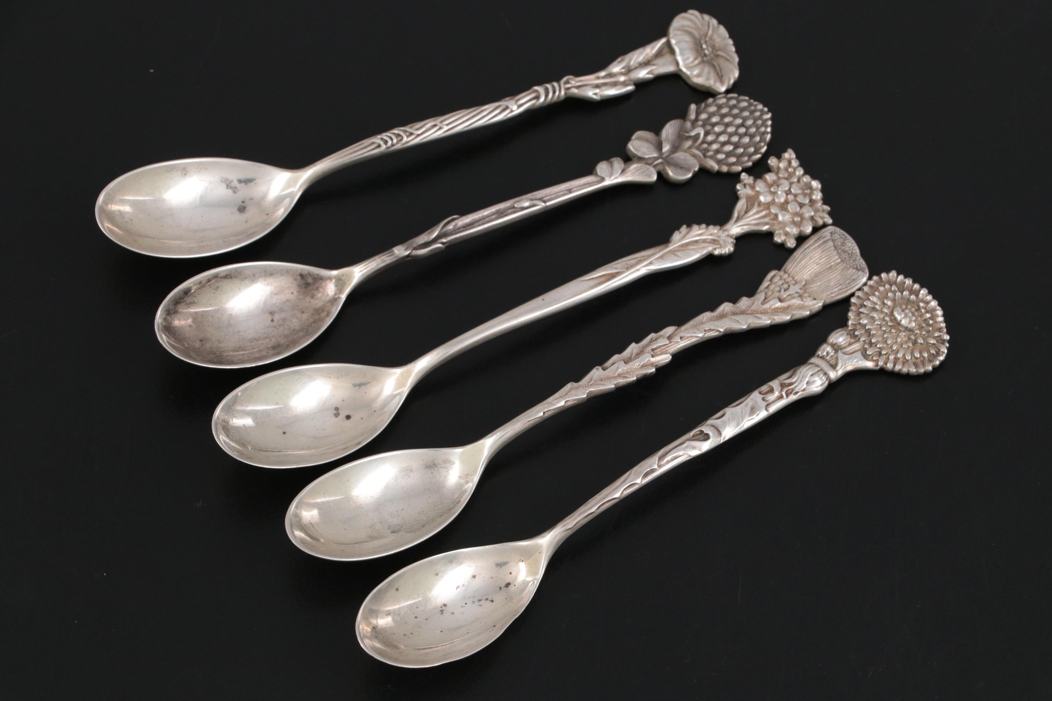 Tiffany & Co. Sterling Silver "Floral" Demitasse Spoons, Early 20th Century