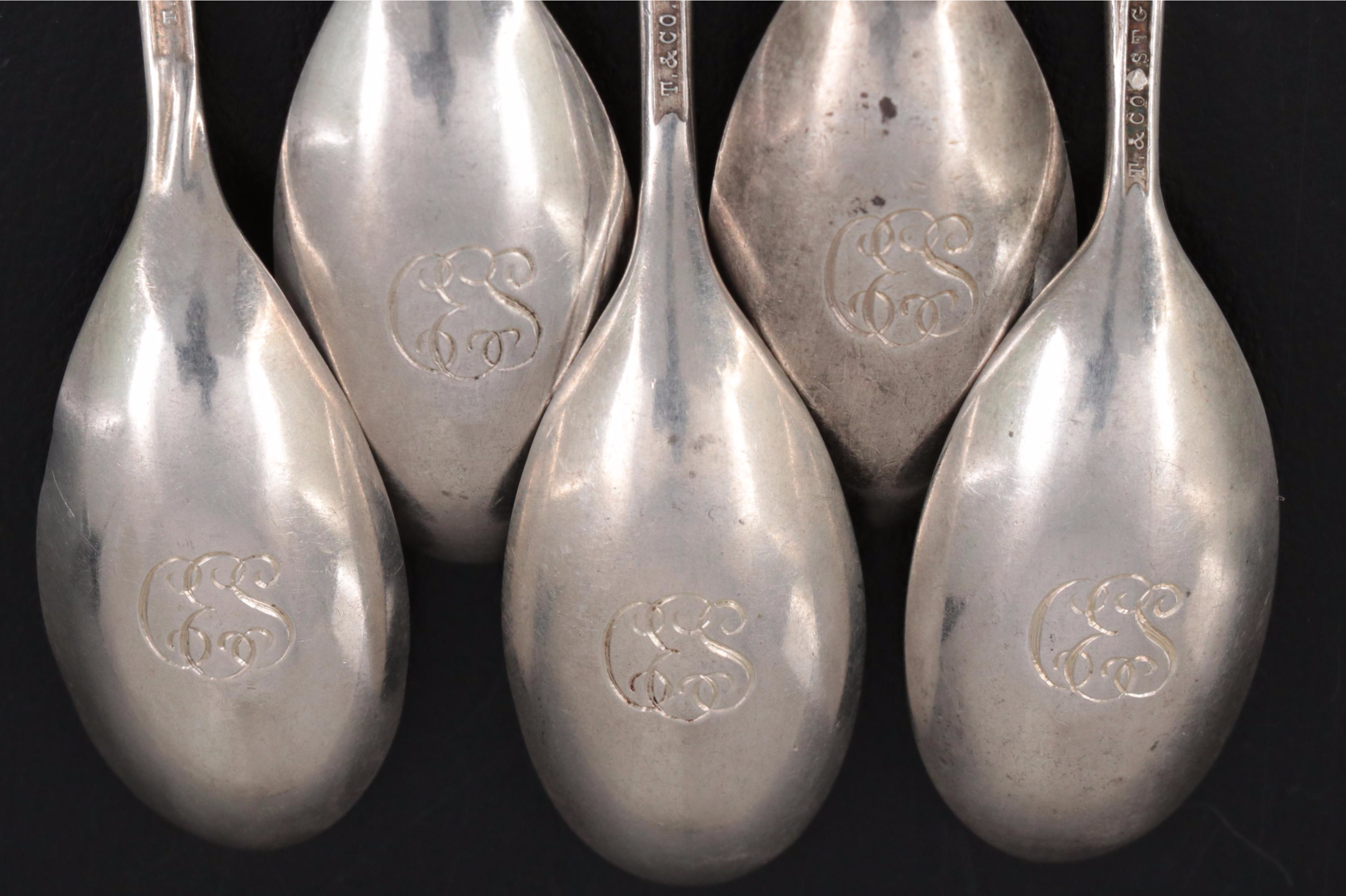 Tiffany & Co. Sterling Silver "Floral" Demitasse Spoons, Early 20th Century