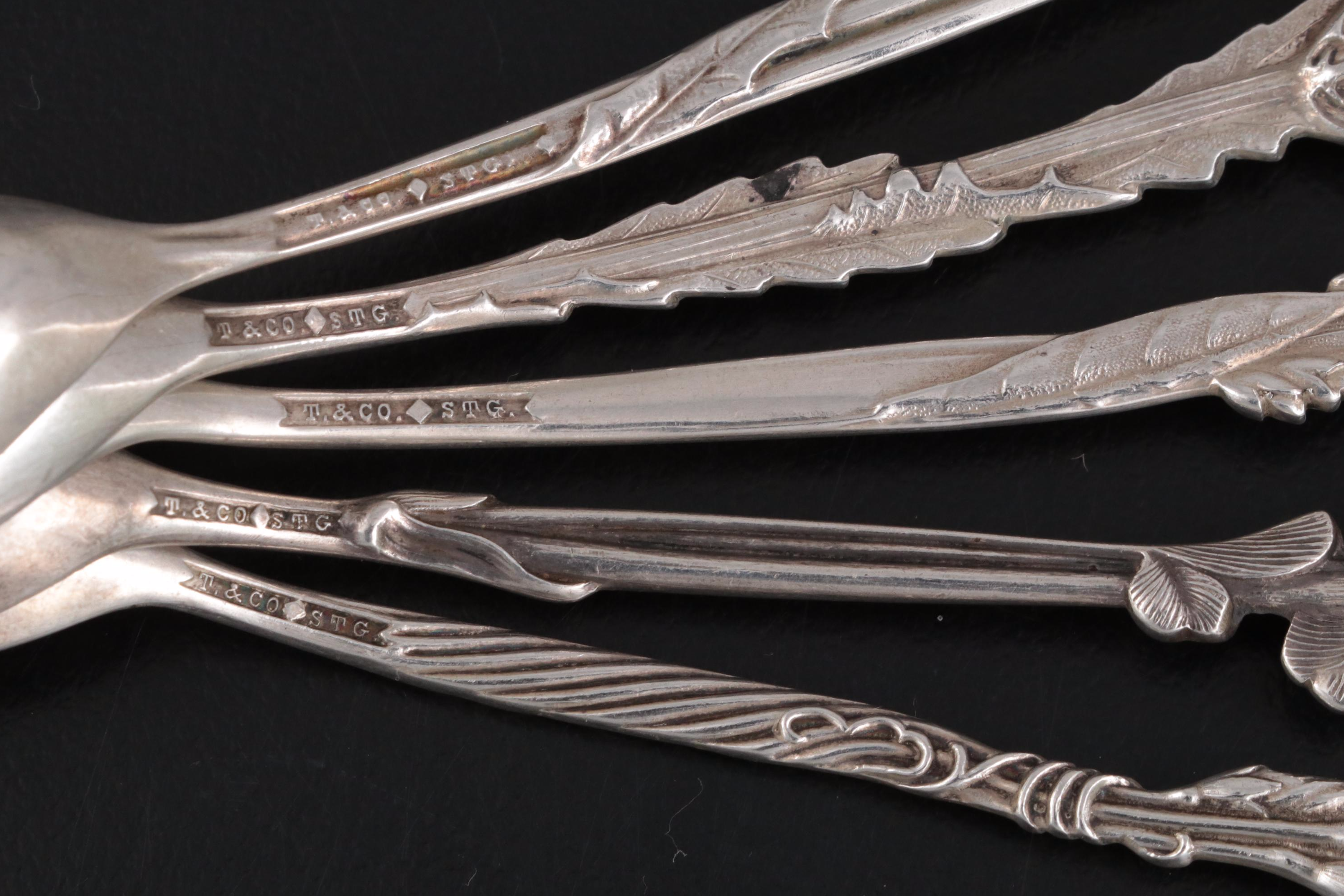 Tiffany & Co. Sterling Silver "Floral" Demitasse Spoons, Early 20th Century