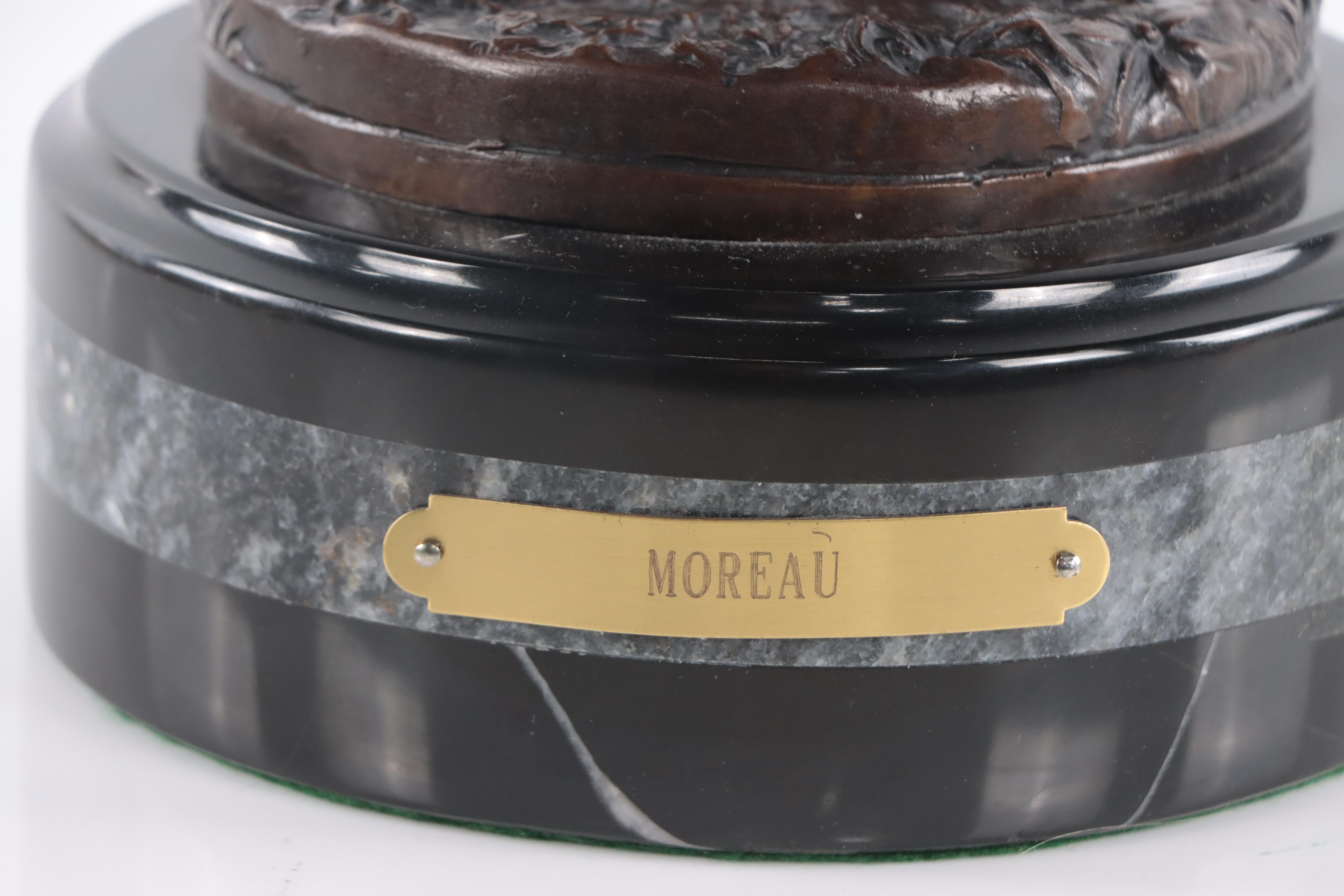 Bronze Sculpture of Woman Holding Flowers