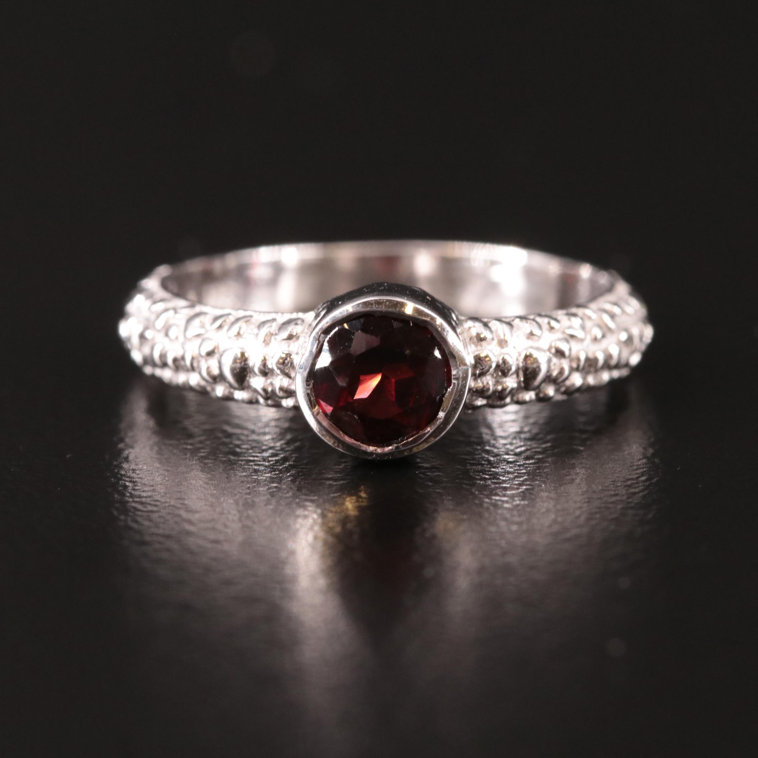 Sterling Garnet Ring