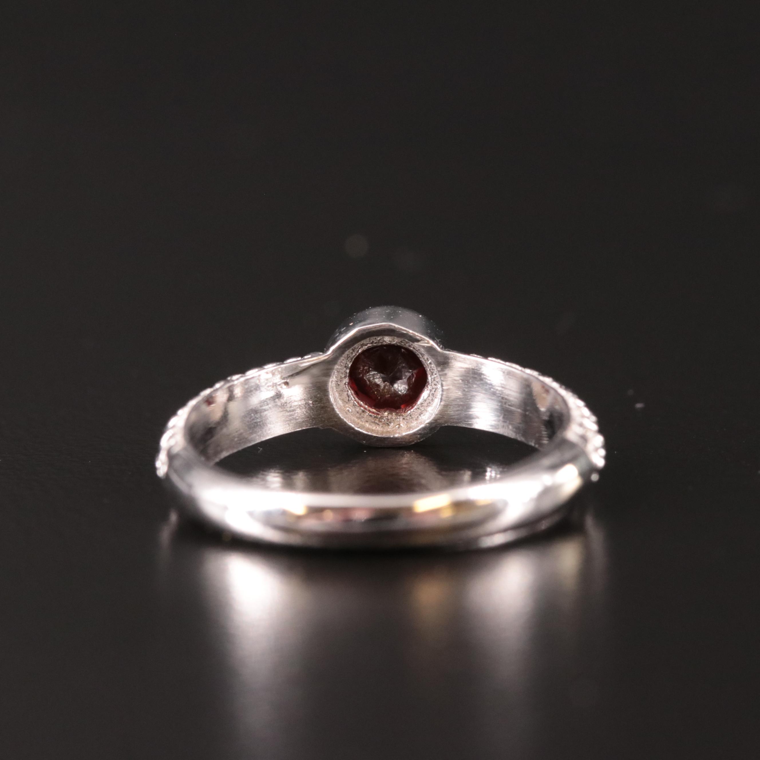 Sterling Garnet Ring