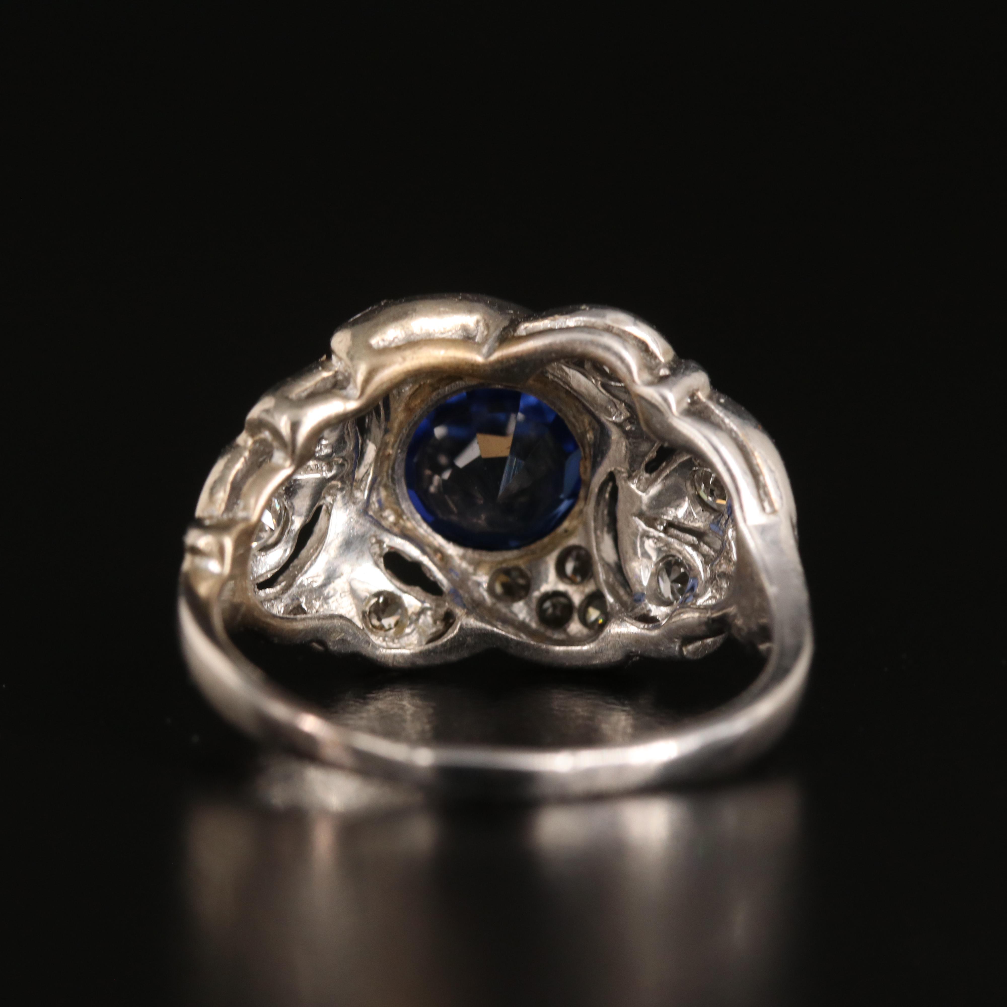 Vintage 14K Sapphire and Diamond Ring
