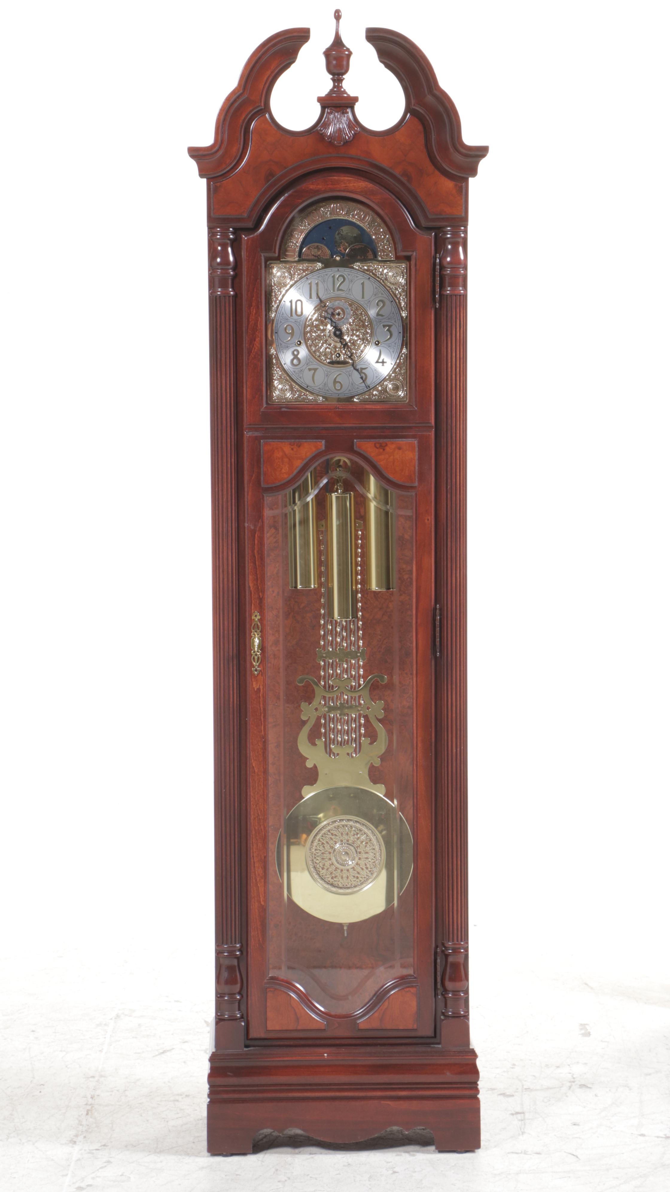 Howard Miller "Langston" Federal Style Cherrywood-Stained Grandfather Clock