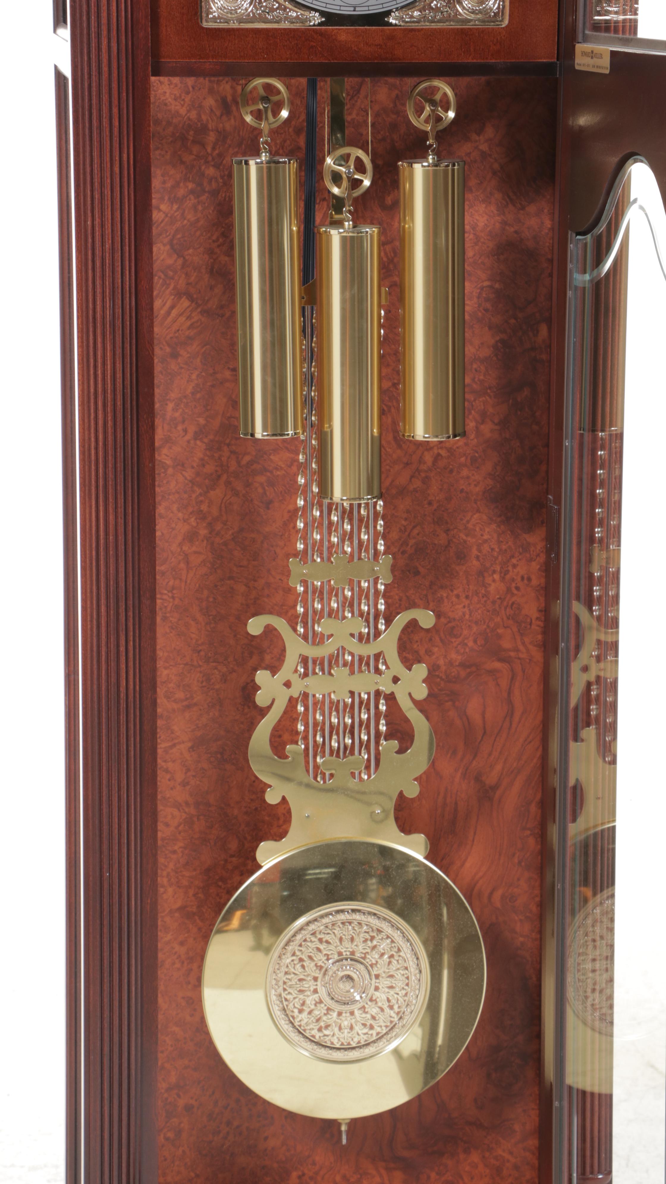 Howard Miller "Langston" Federal Style Cherrywood-Stained Grandfather Clock
