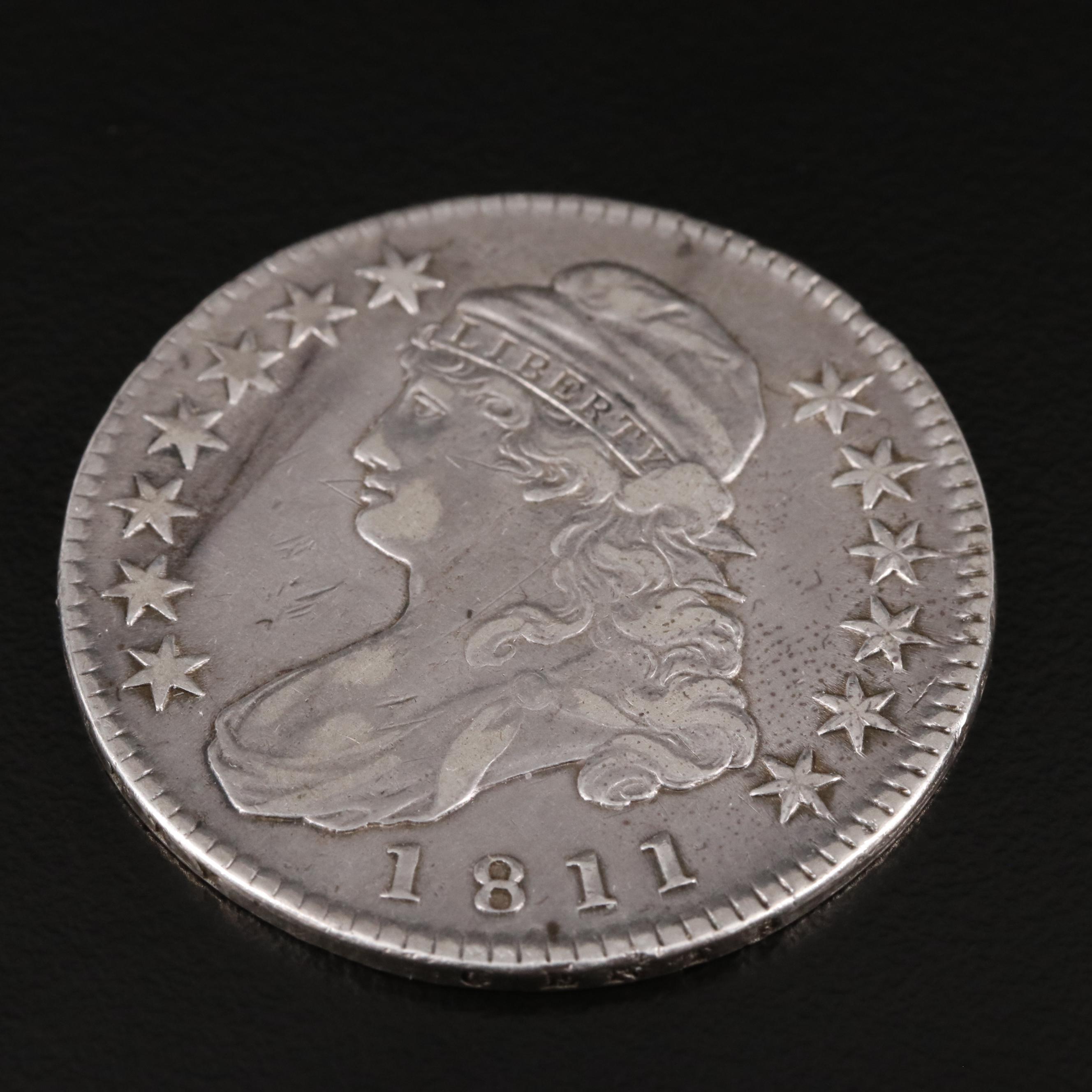 1811 Small 8 Capped Bust Silver Half Dollar