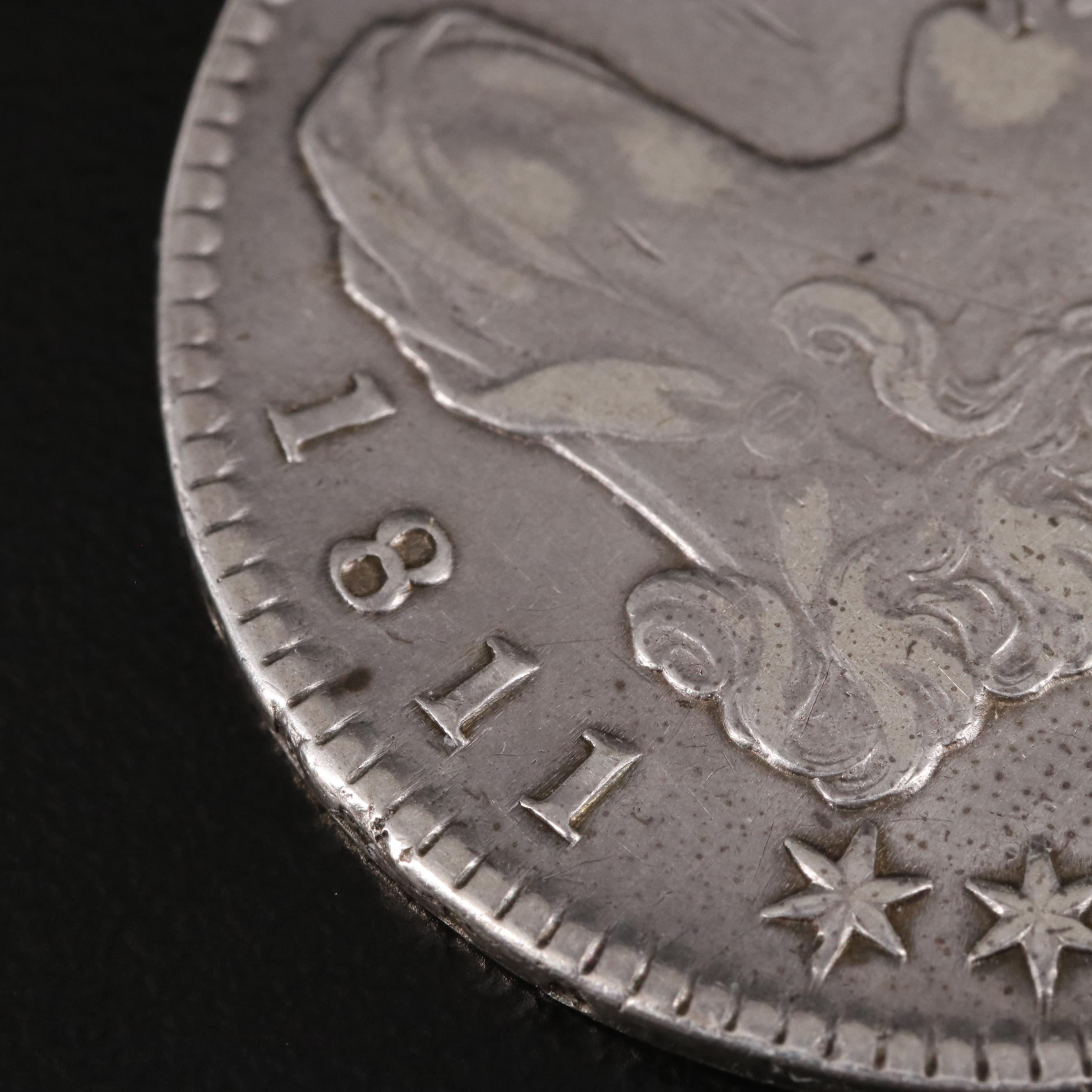 1811 Small 8 Capped Bust Silver Half Dollar