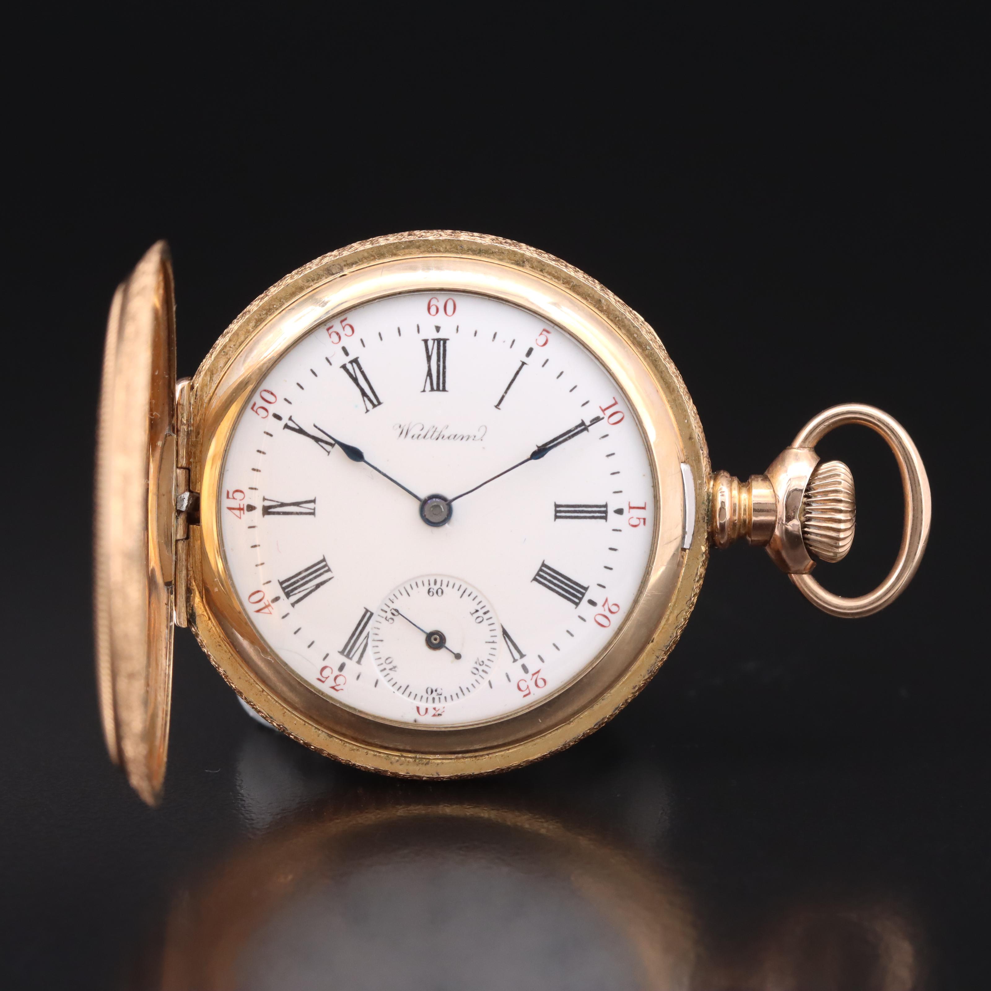 1898 Waltham Gold-Filled Hunting Case Pocket Watch