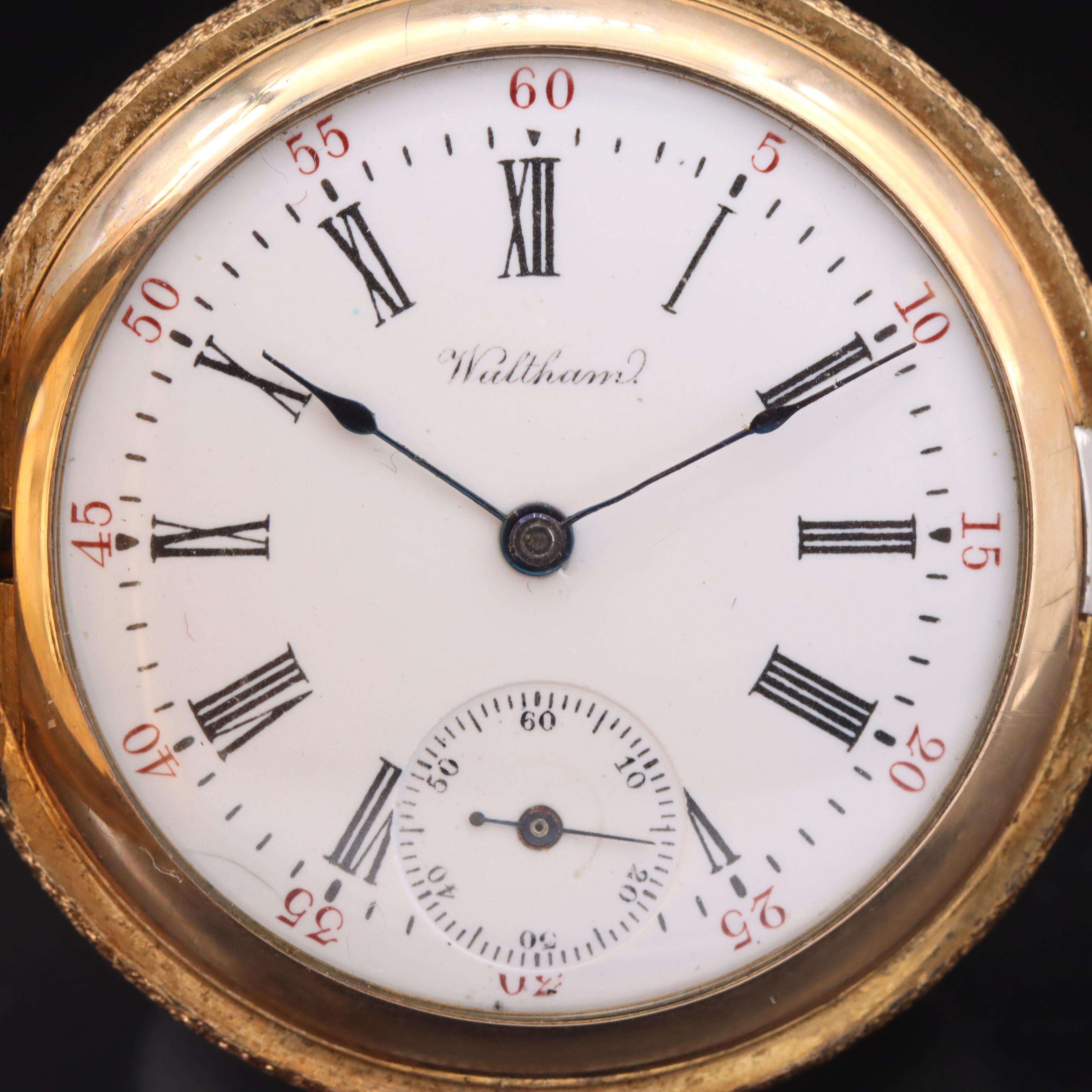 1898 Waltham Gold-Filled Hunting Case Pocket Watch
