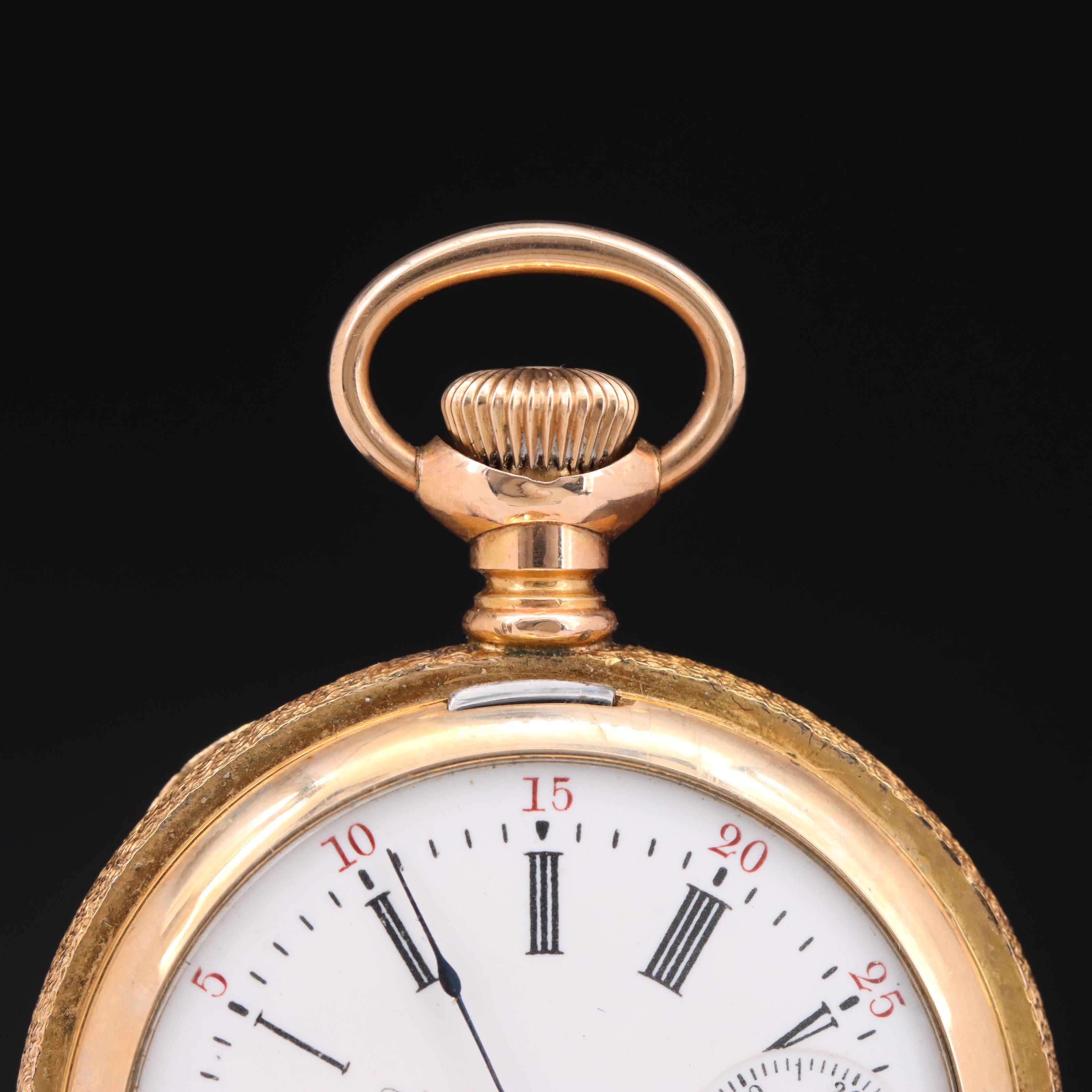 1898 Waltham Gold-Filled Hunting Case Pocket Watch