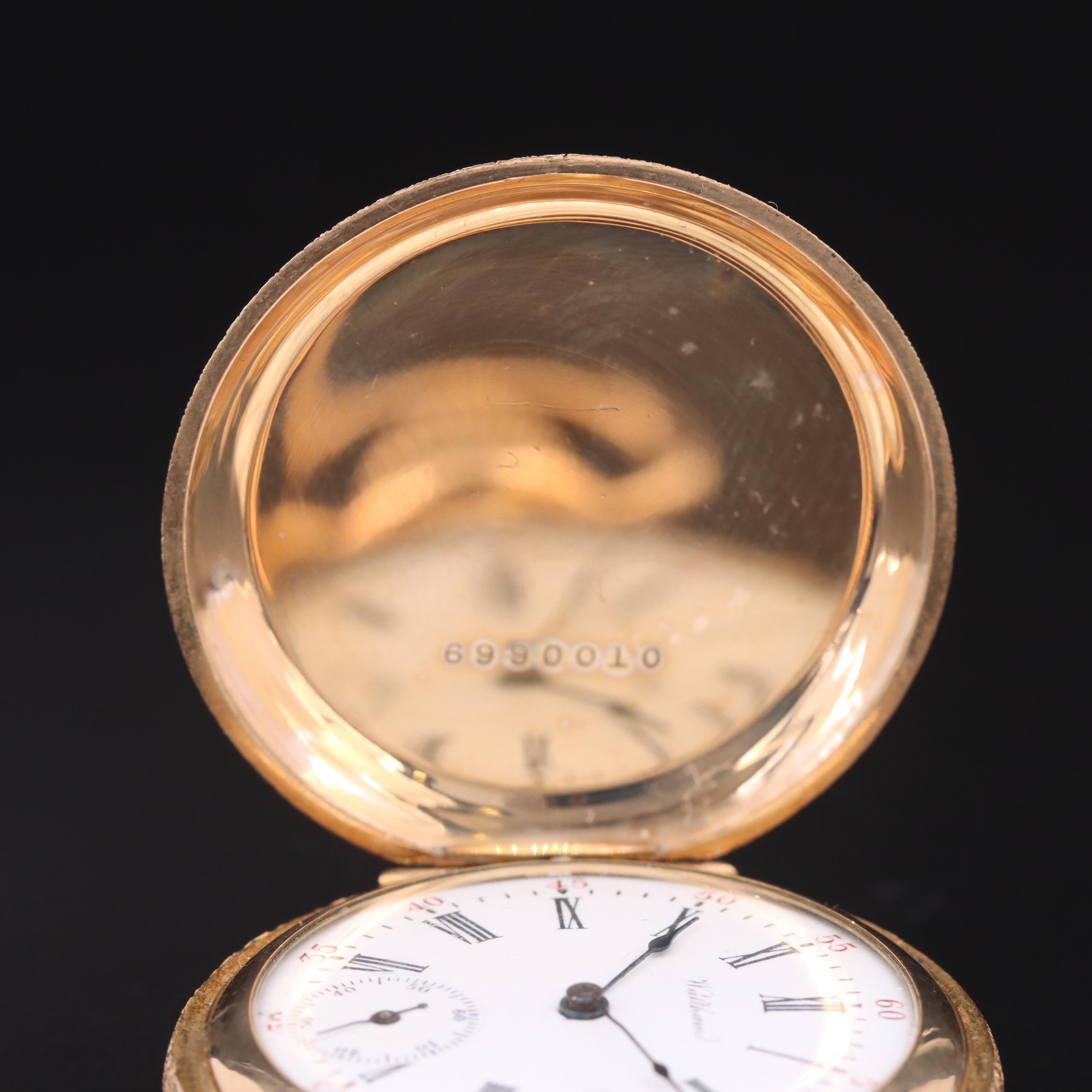 1898 Waltham Gold-Filled Hunting Case Pocket Watch