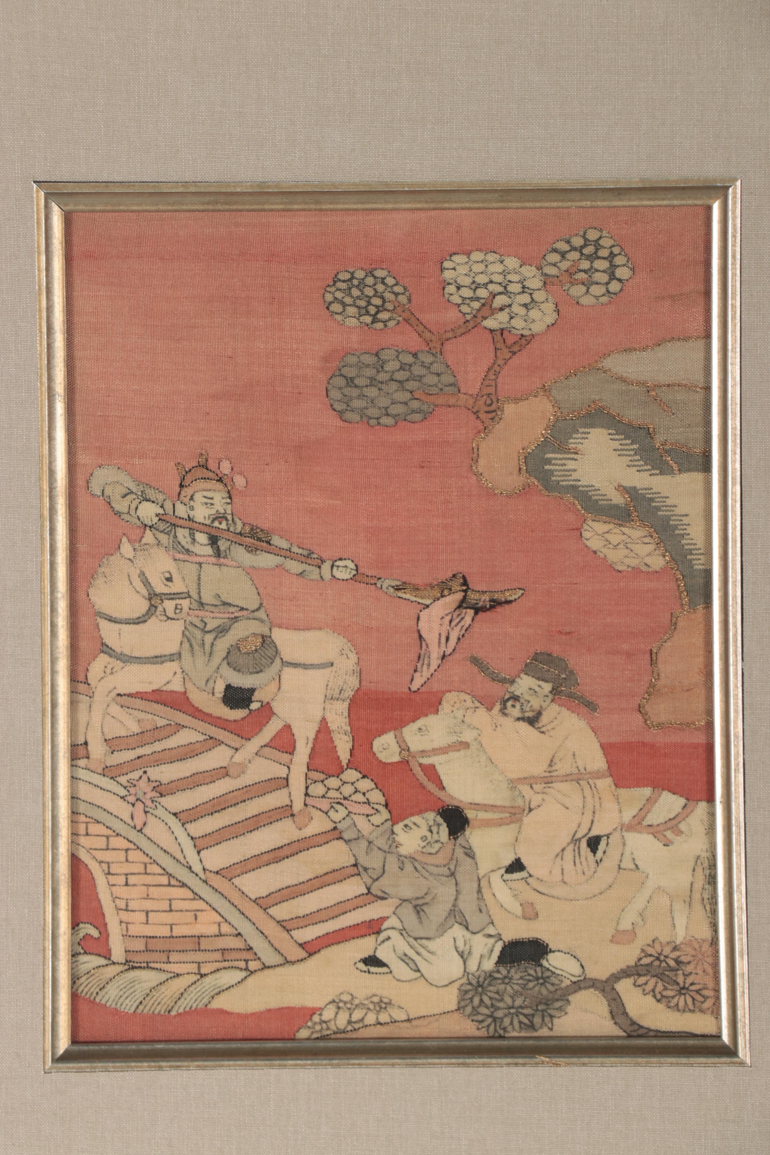 Chinese Handwoven and Embroidered Kesi Tapestry Panels