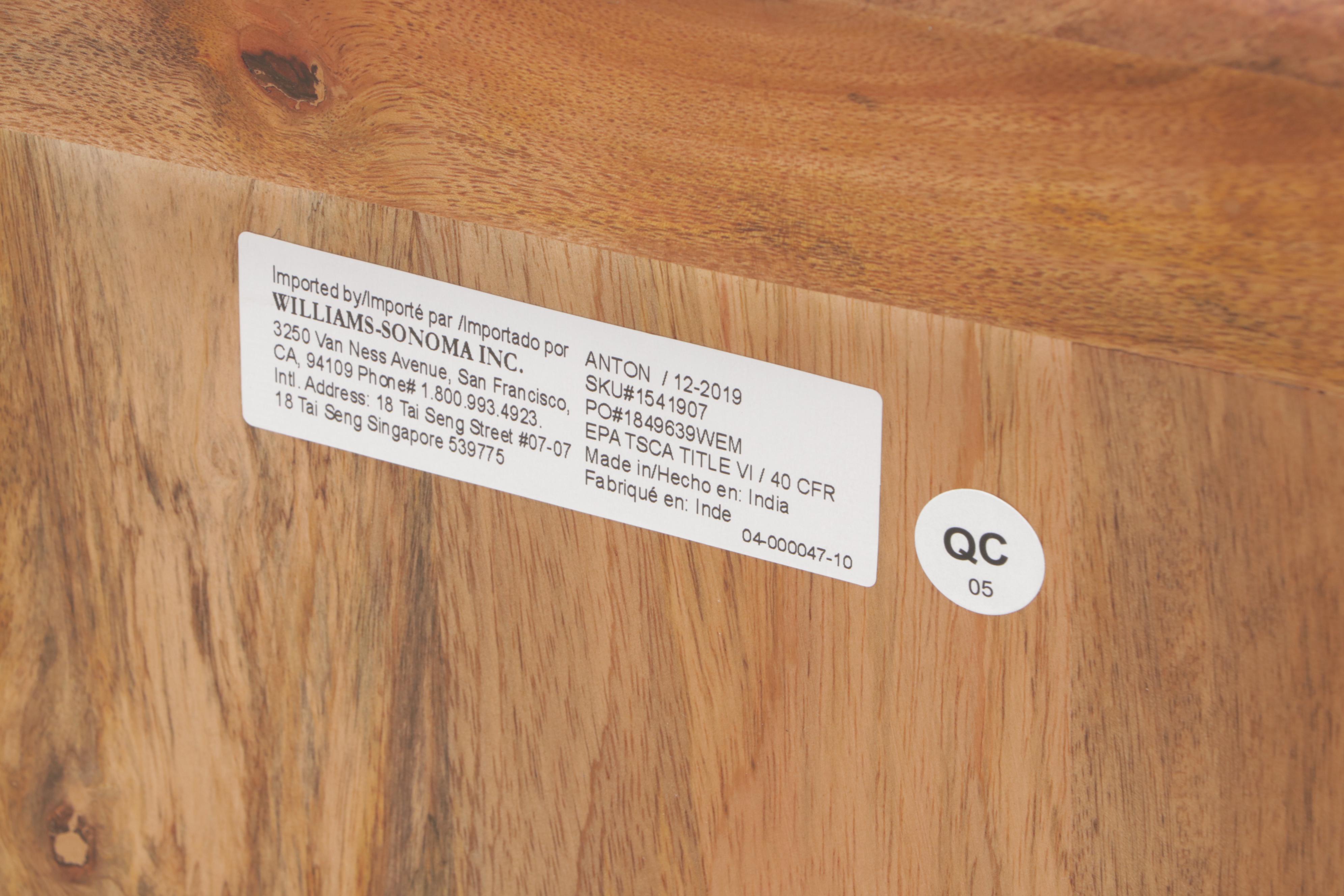 Pair of Williams-Sonoma Modern Style Mangowood End Tables