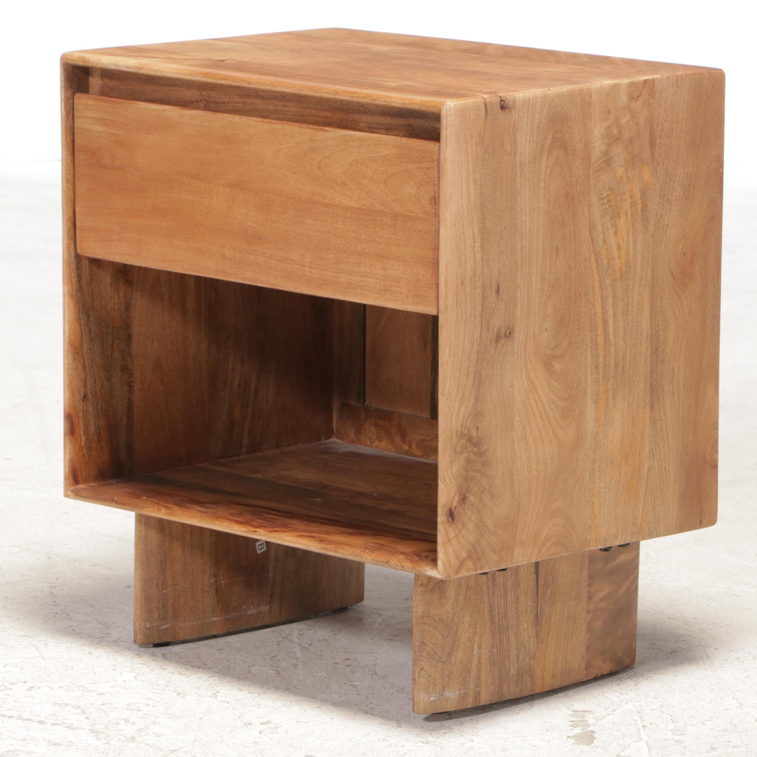 Pair of Williams-Sonoma Modern Style Mangowood End Tables