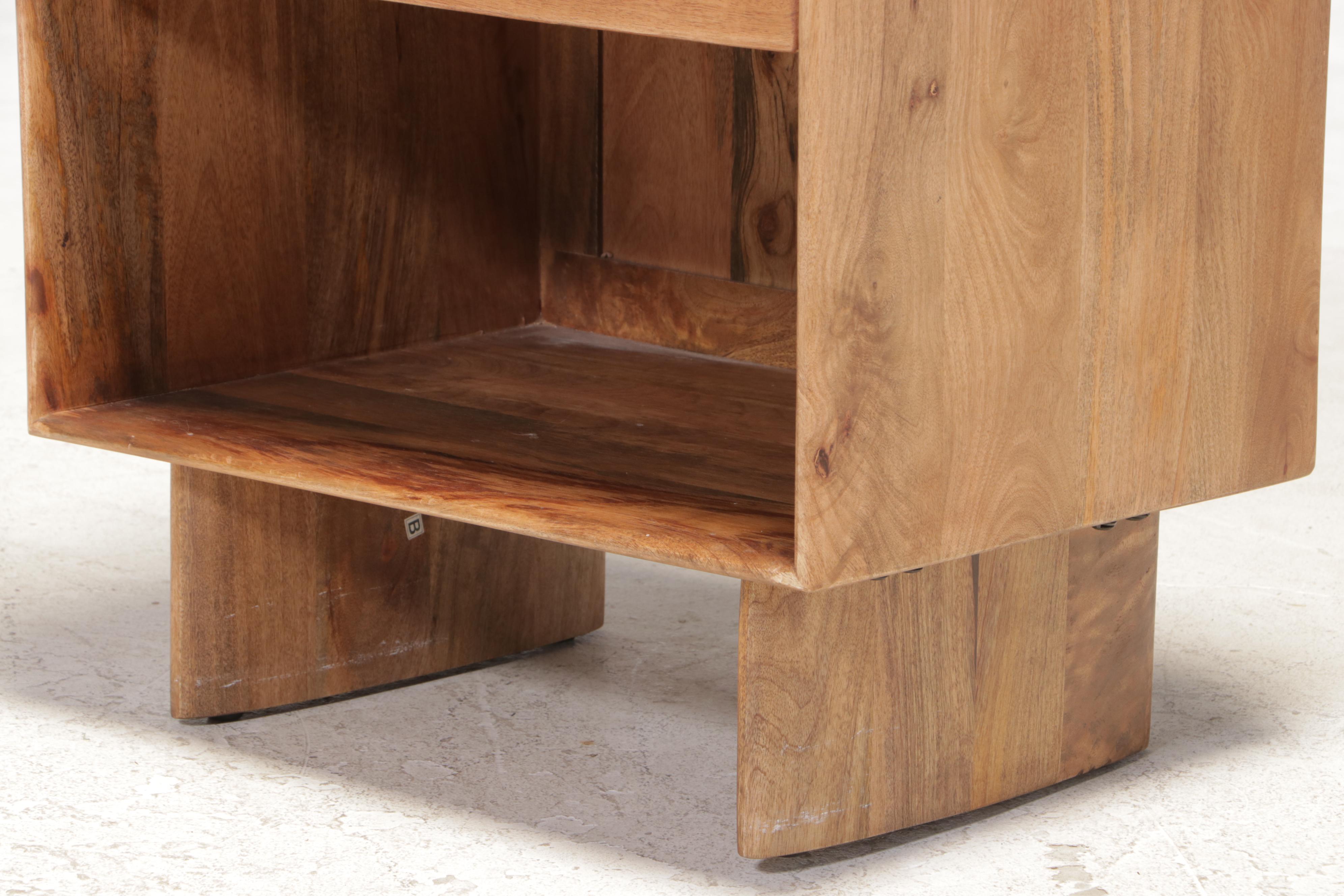 Pair of Williams-Sonoma Modern Style Mangowood End Tables