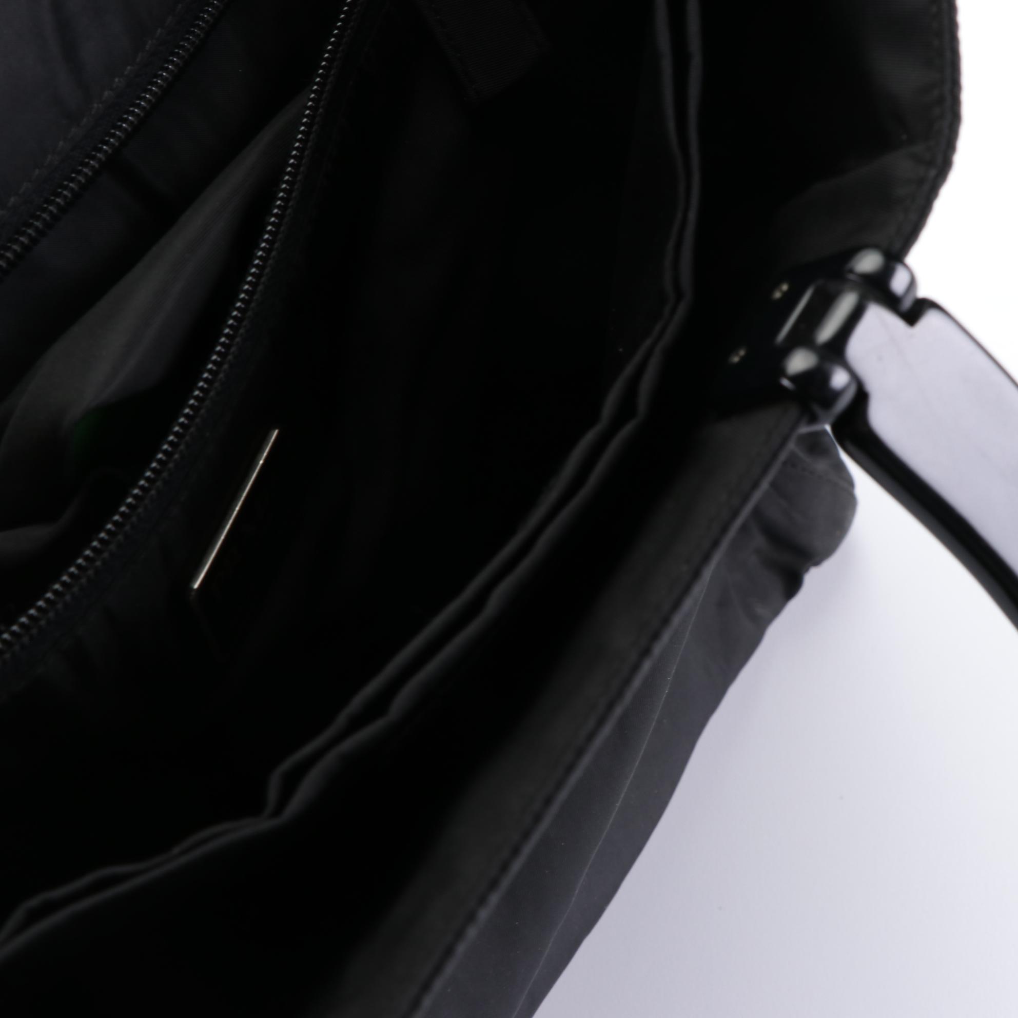 Prada Top Handle Tote in Black Nylon