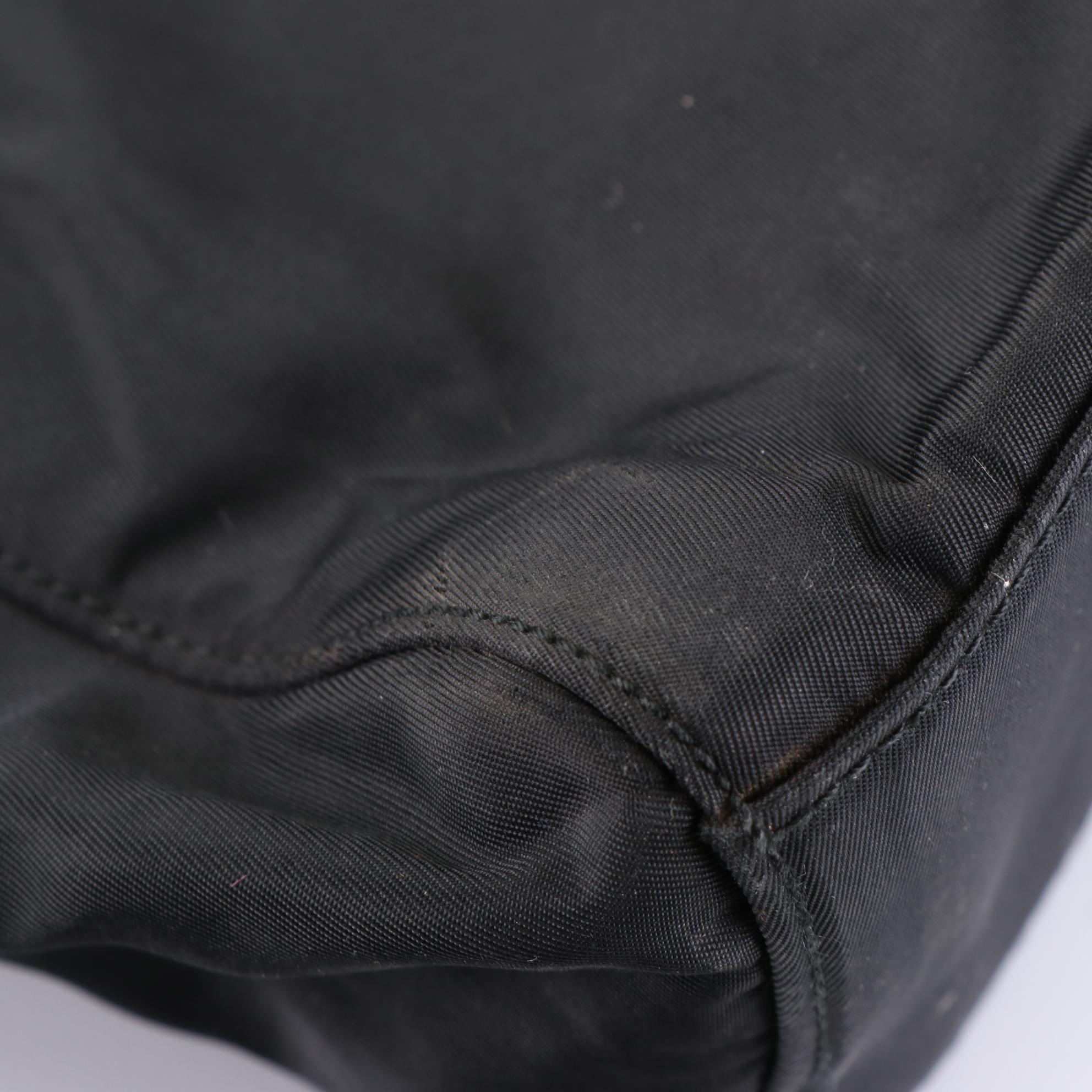 Prada Top Handle Tote in Black Nylon